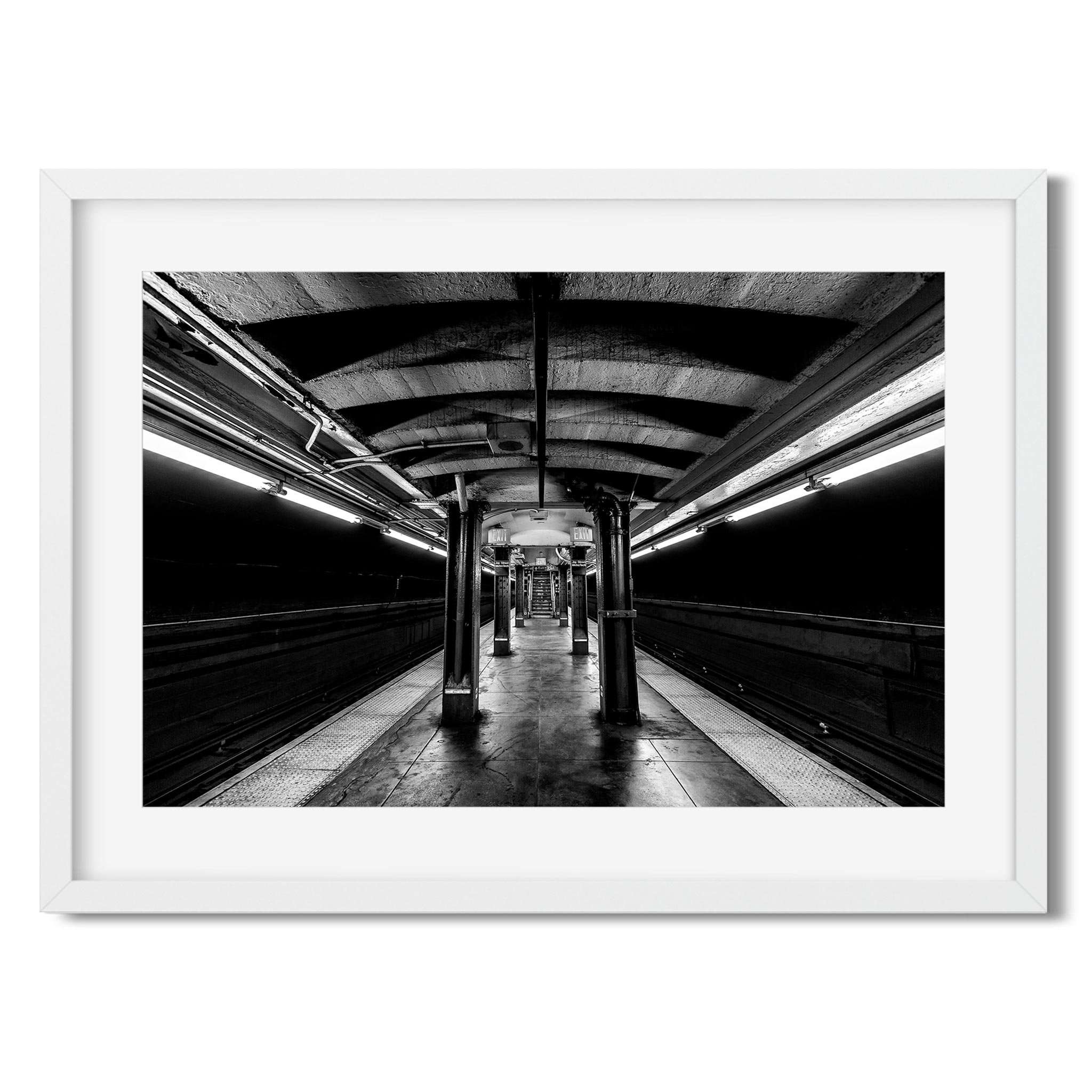 Jay Street Metrotech Subway - Black and White New York City Architecture Photography Fine Art Print