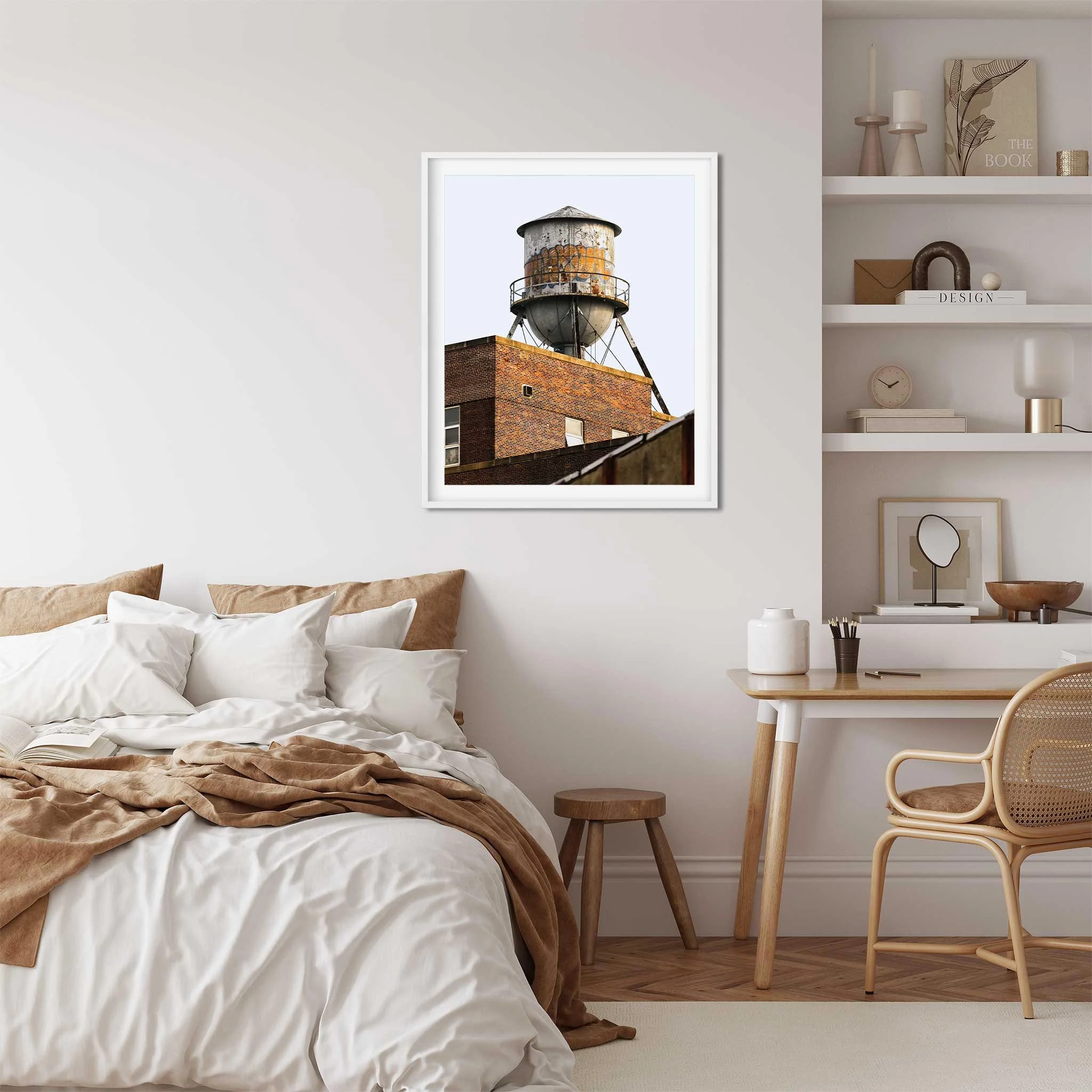 Water Tower in Navy Yard Brooklyn - NYC Photography Color Fine Art Print Wall Art