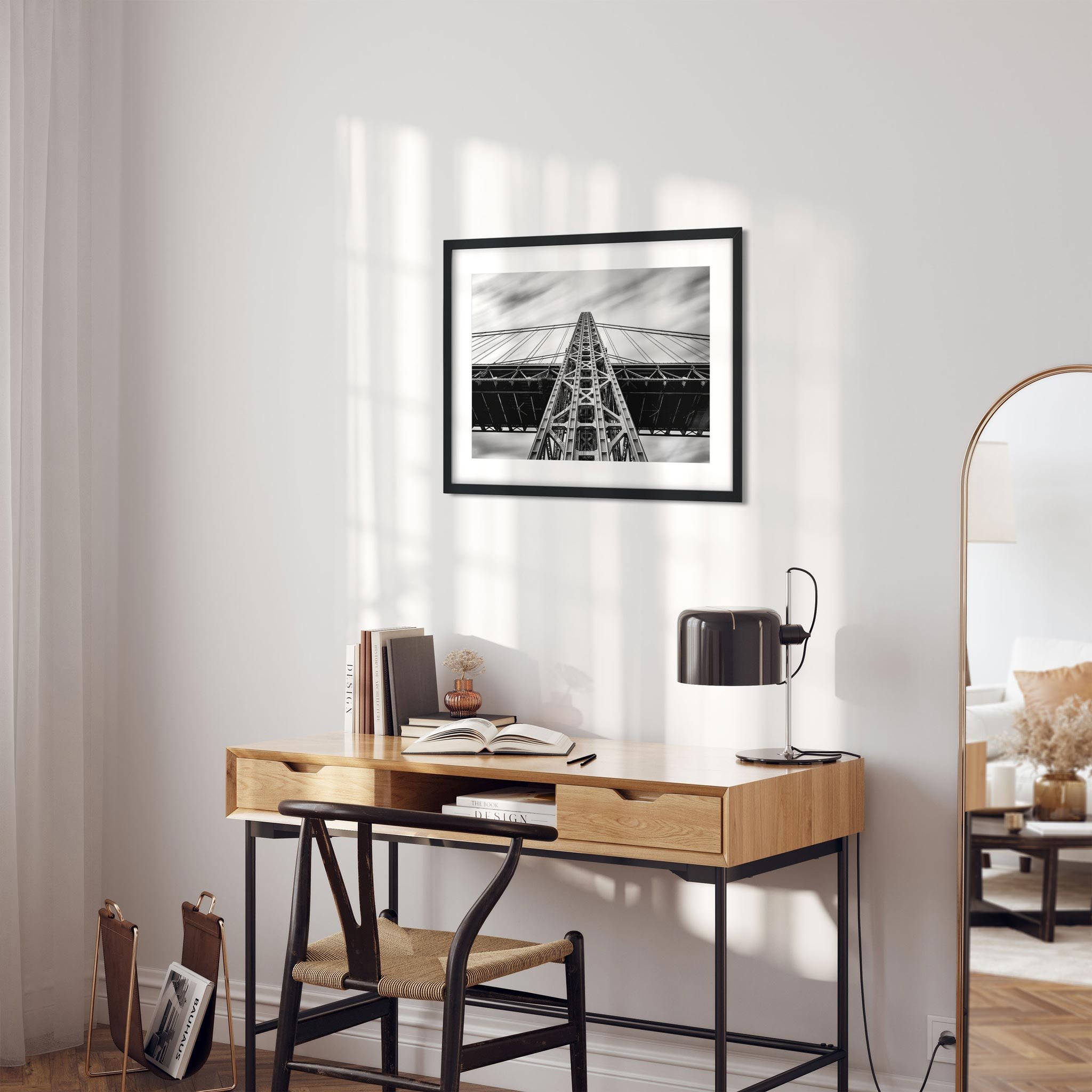 George Washington Bridge - Black and White New York City Architecture Photography Fine Art Print