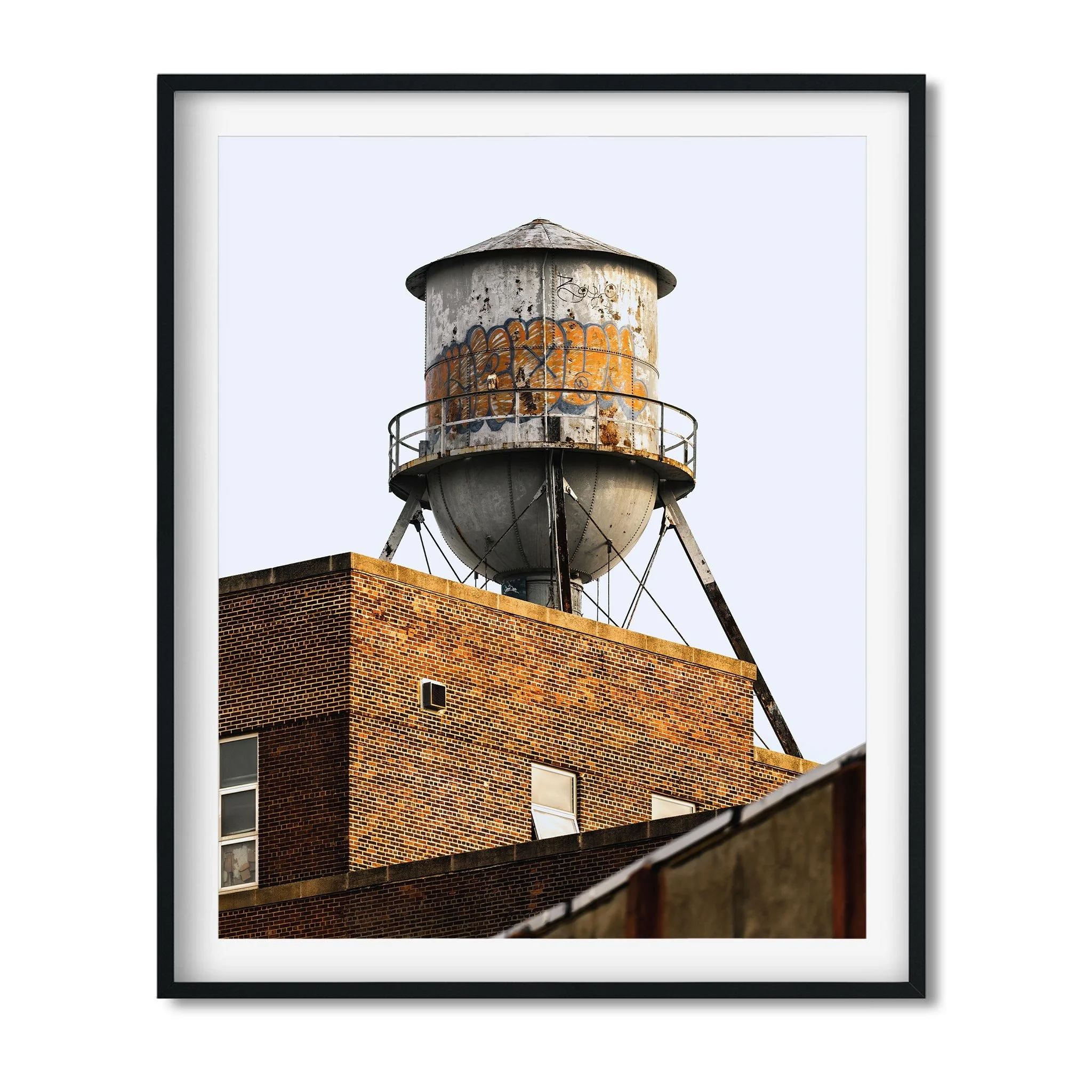 Water Tower in Navy Yard Brooklyn - NYC Photography Color Fine Art Print Wall Art