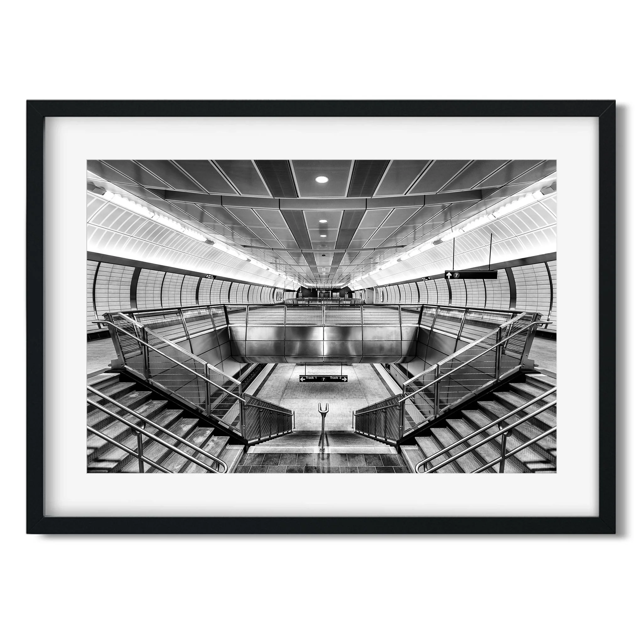34th Street–Hudson Yards station - Black and White NYC Architecture Photography Fine Art Print