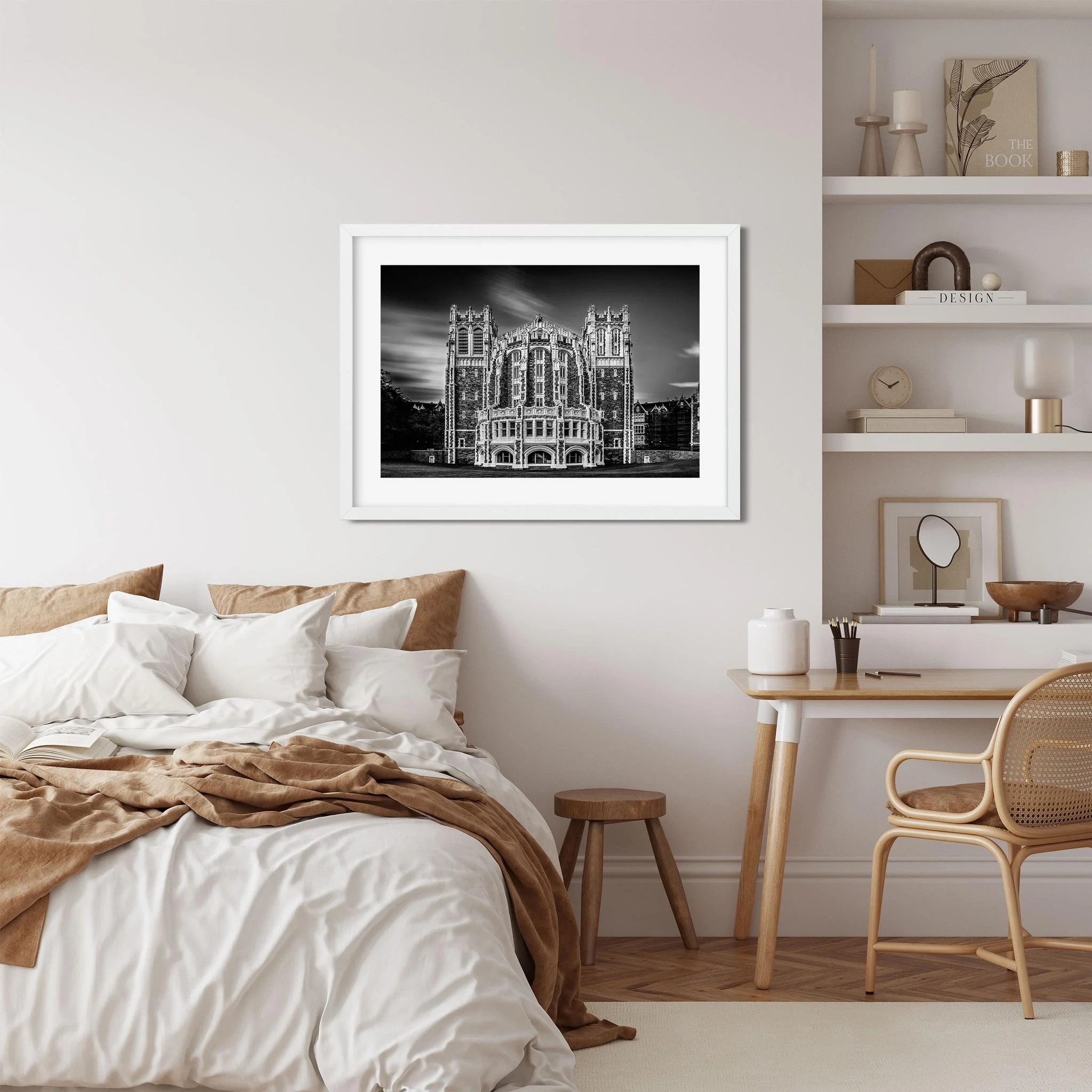 The City College of New York - Black and White Architecture Photography Fine Art Print