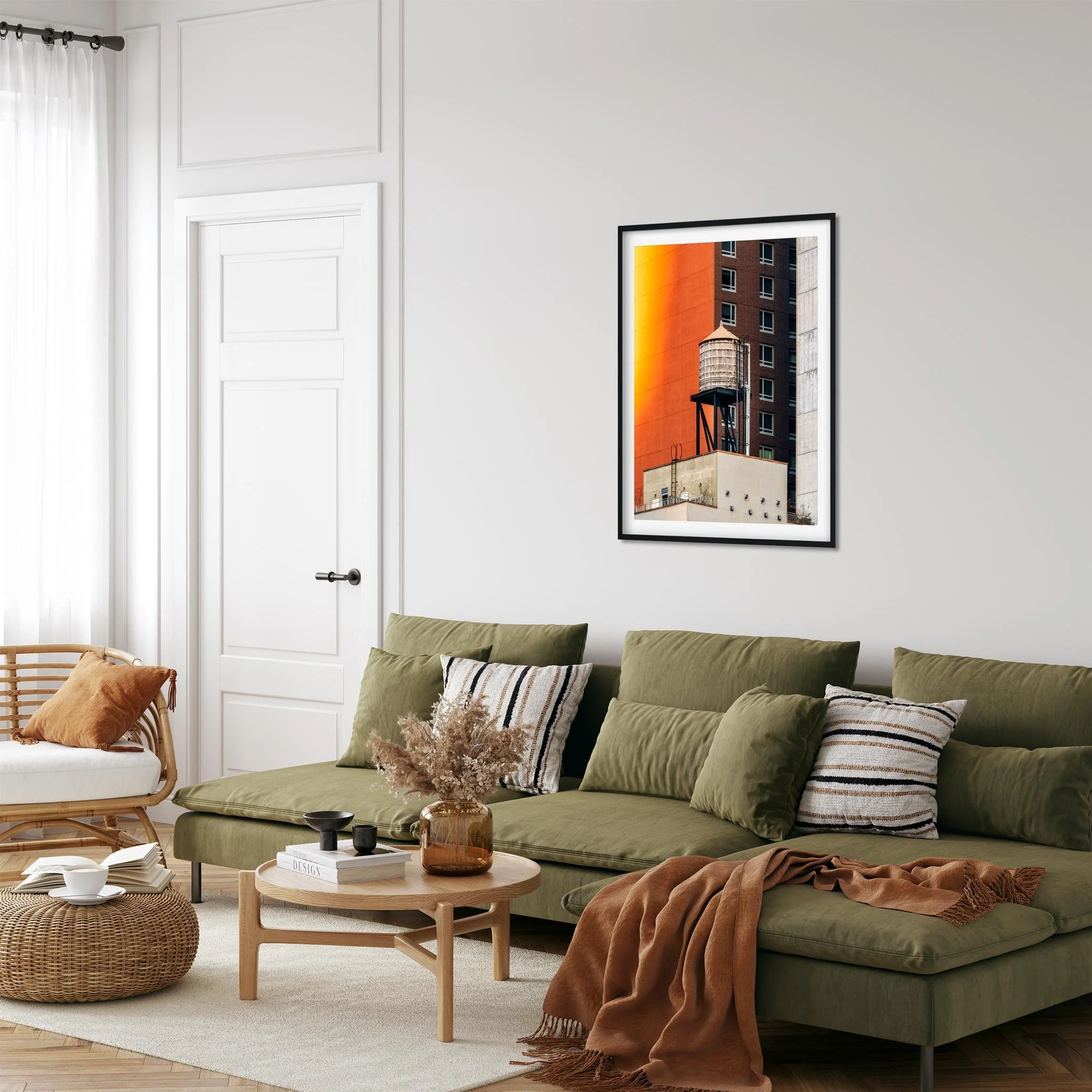 Sunset Color with Water Tower in Hell's Kitchen - NYC Photography Color Fine Art Print Wall Art