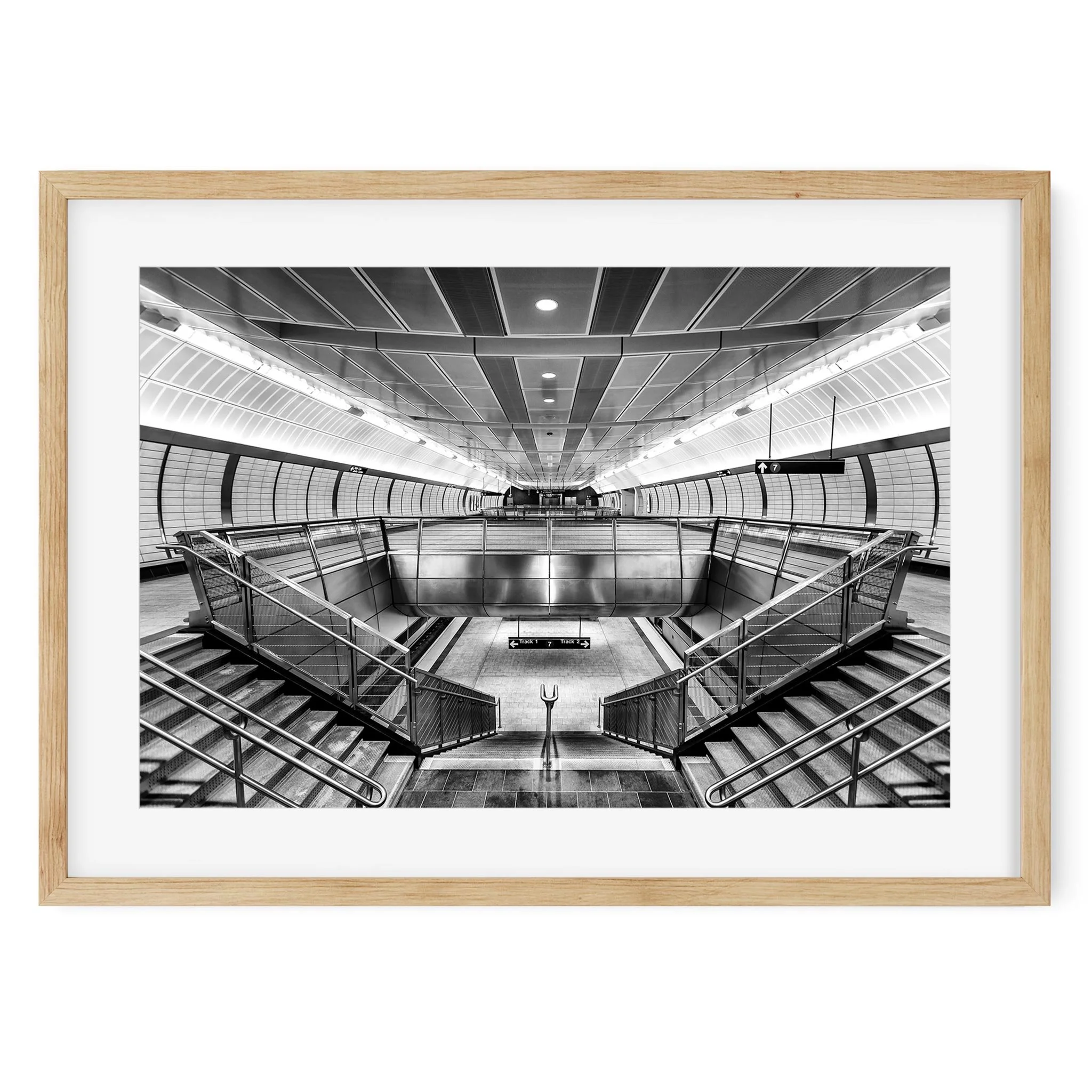 34th Street–Hudson Yards station - Black and White NYC Architecture Photography Fine Art Print