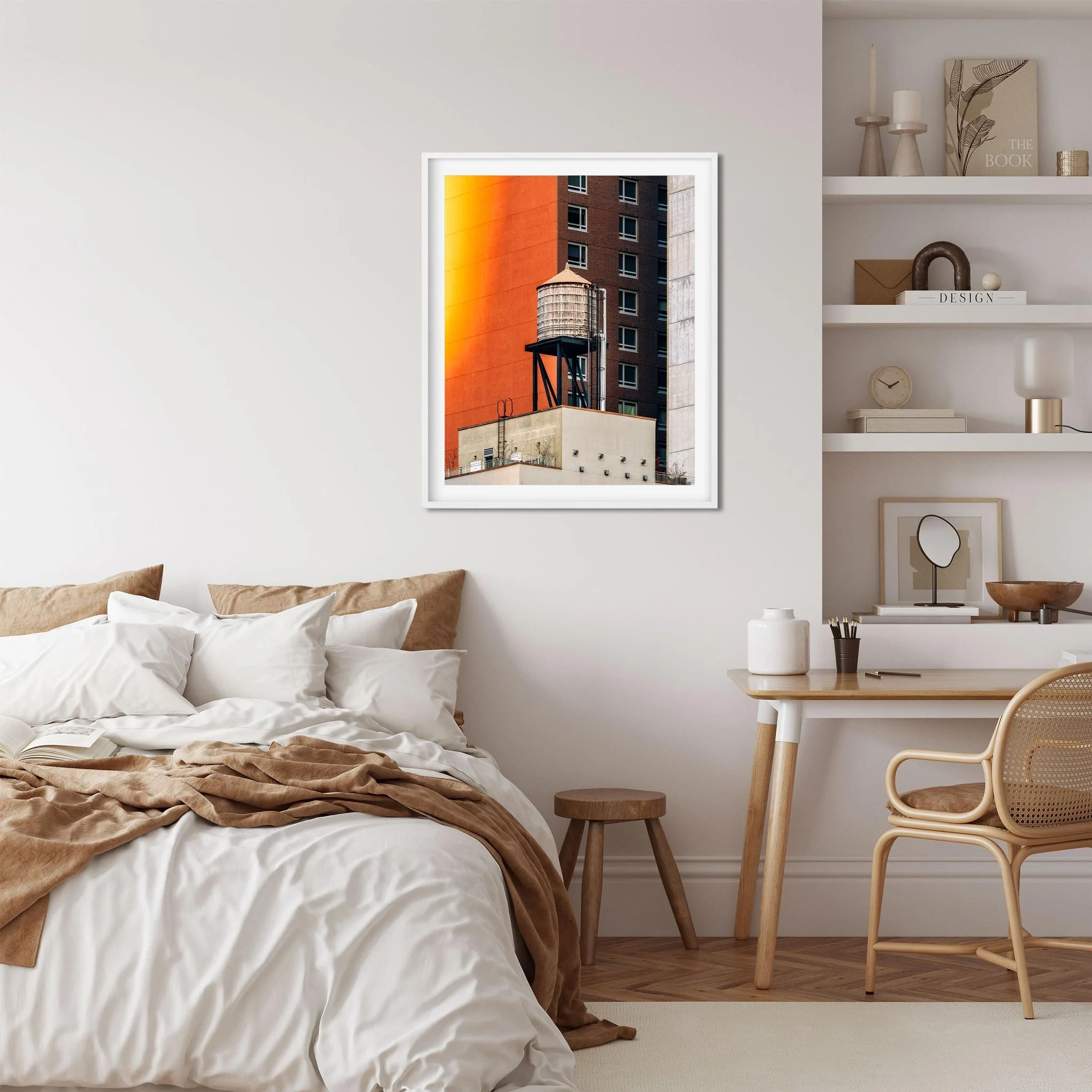 Sunset Color with Water Tower in Hell's Kitchen - NYC Photography Color Fine Art Print Wall Art