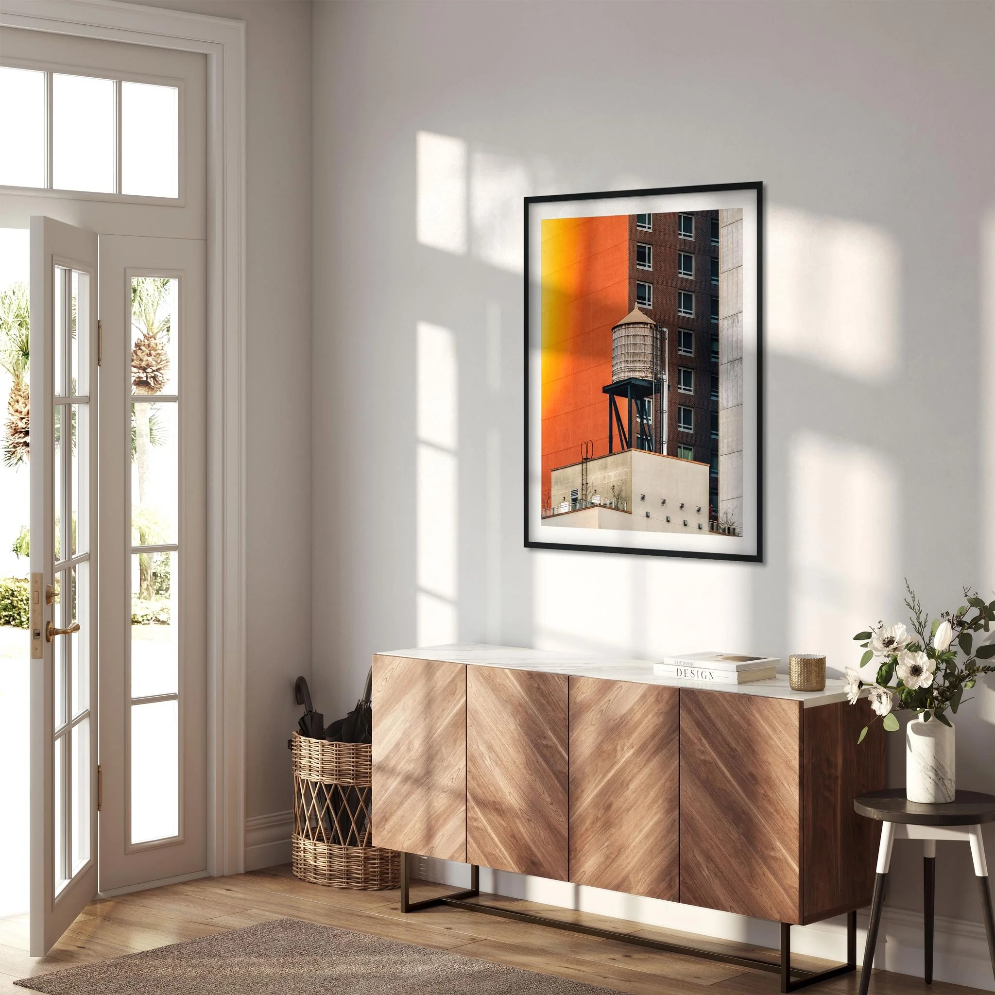 Sunset Color with Water Tower in Hell's Kitchen - NYC Photography Color Fine Art Print Wall Art