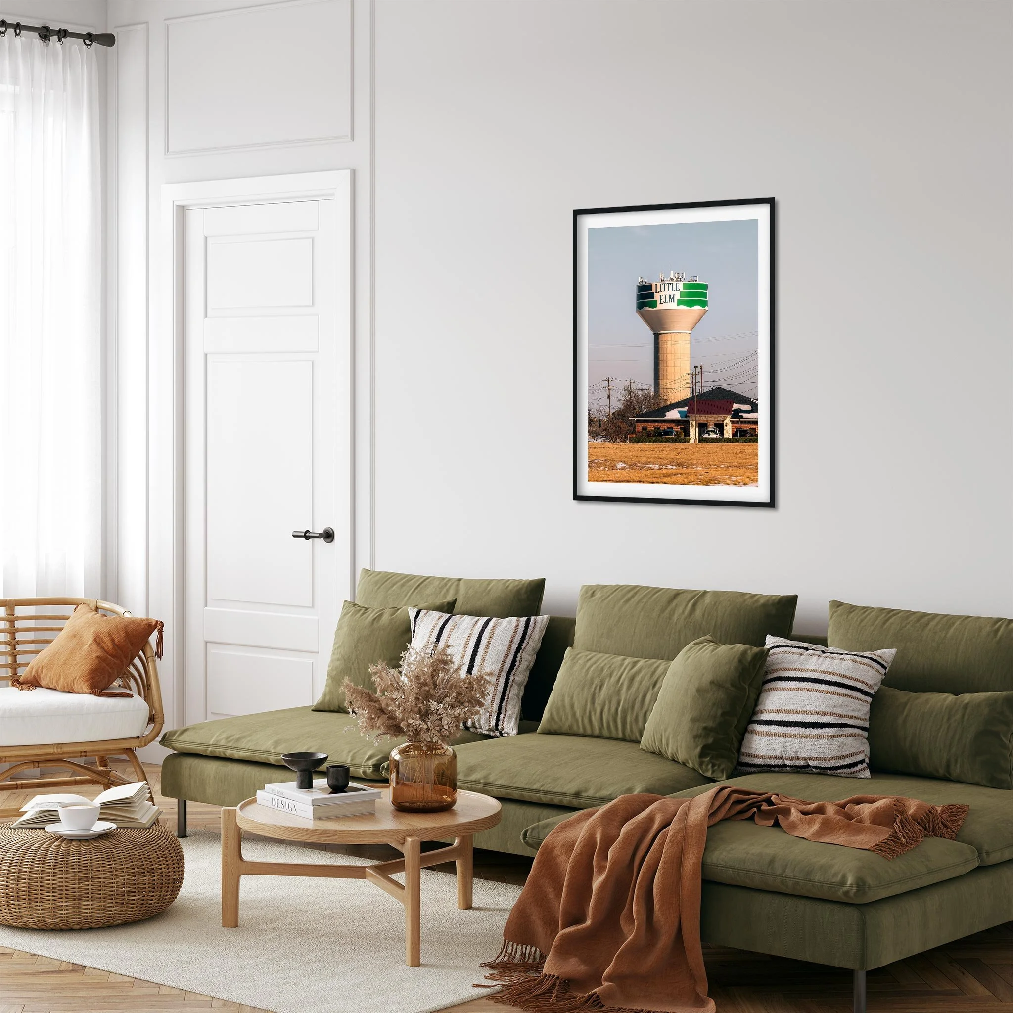 Water Tower in Little Elm, Texas - Water Tower Photography Color Fine Art Print Wall Art