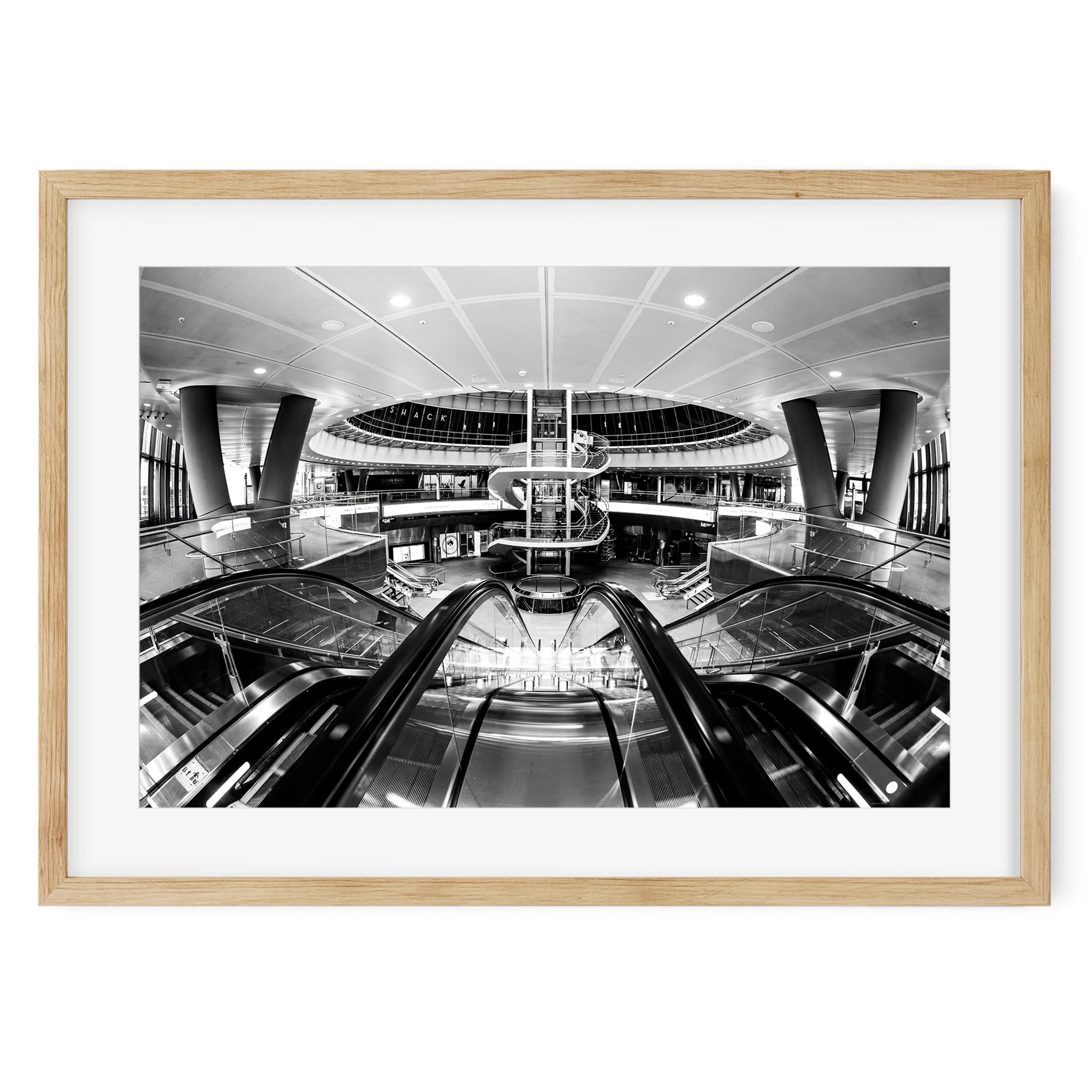 Fulton Street Subway - Black and White New York City Architecture Photography Fine Art Print