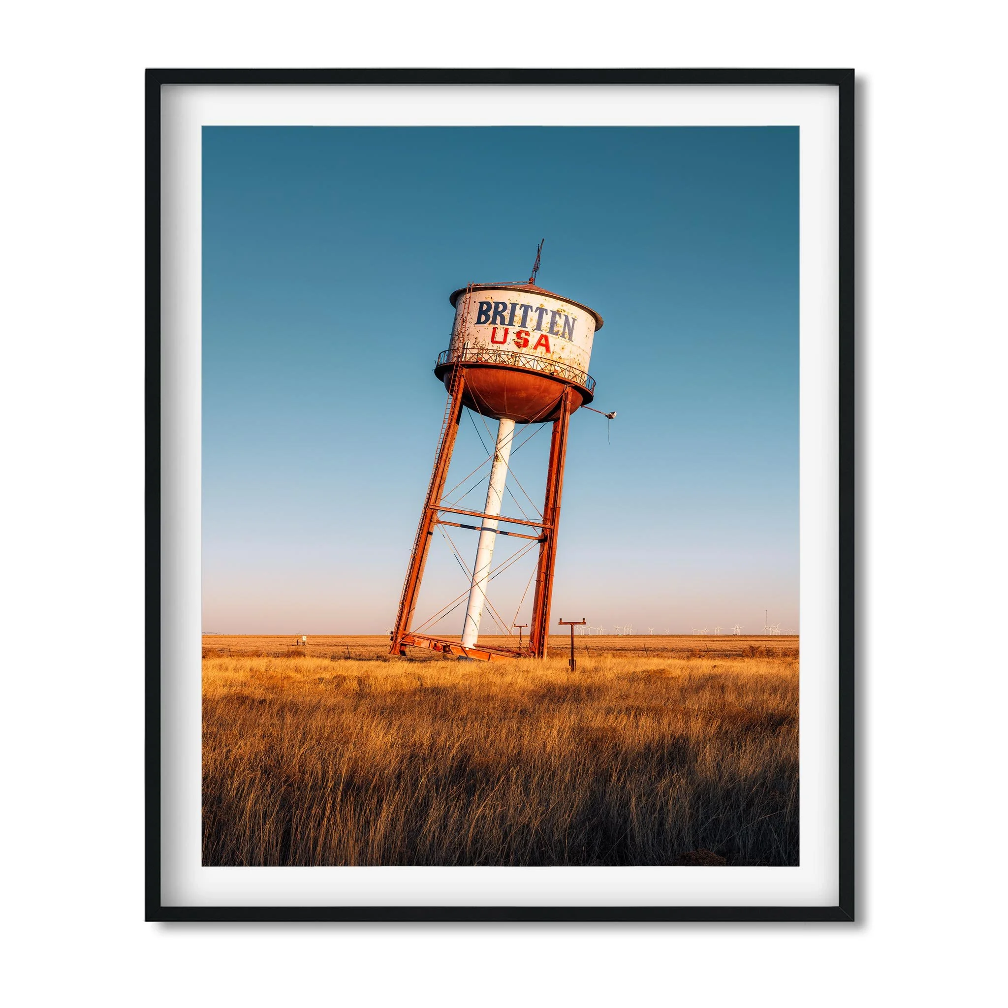 Britten USA Water Tower, Groom Texas - Water Tower Photography Color Fine Art Print Wall Art