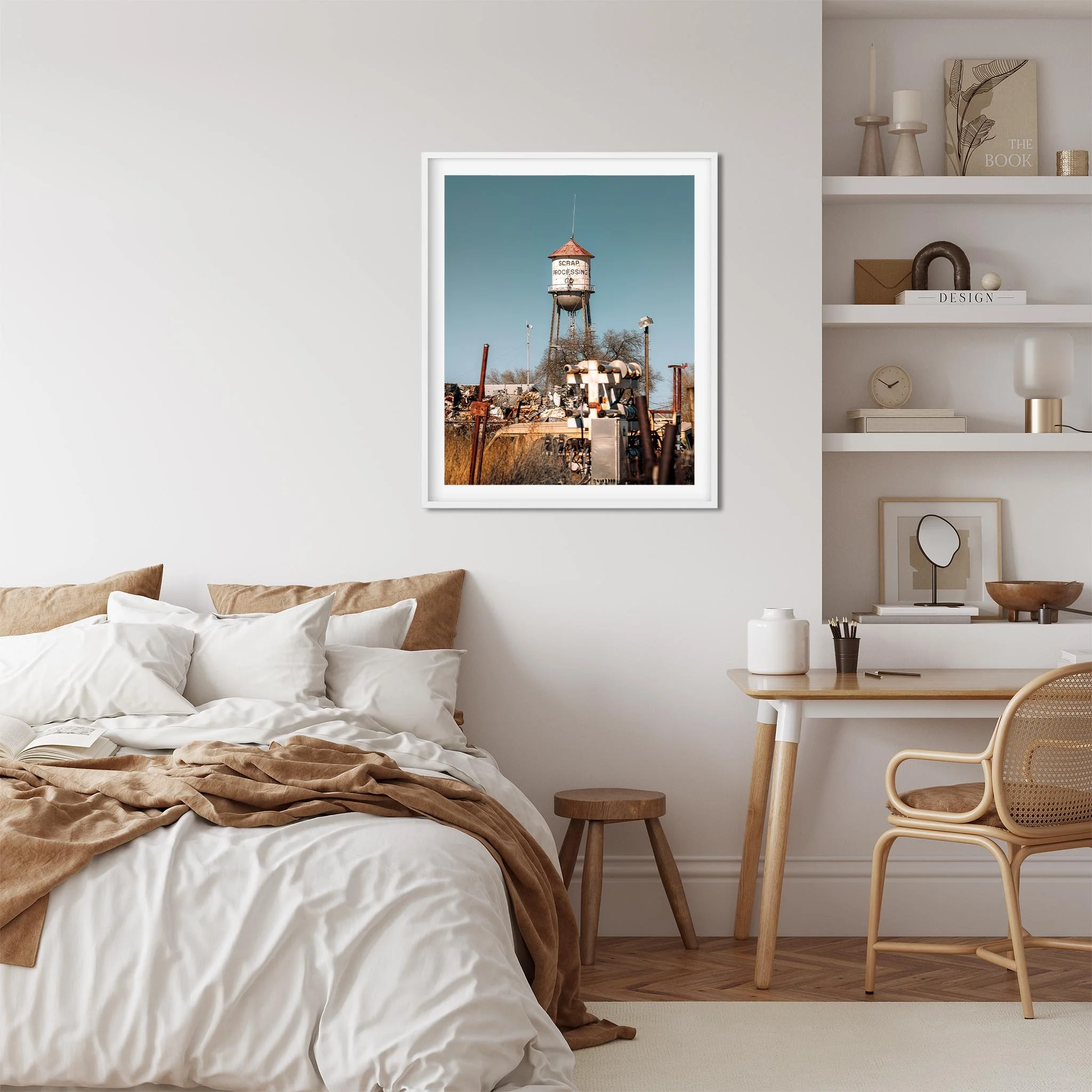 Scrap Processing Co Amarillo Texas - Water Tower Photography Color Fine Art Print Wall Art