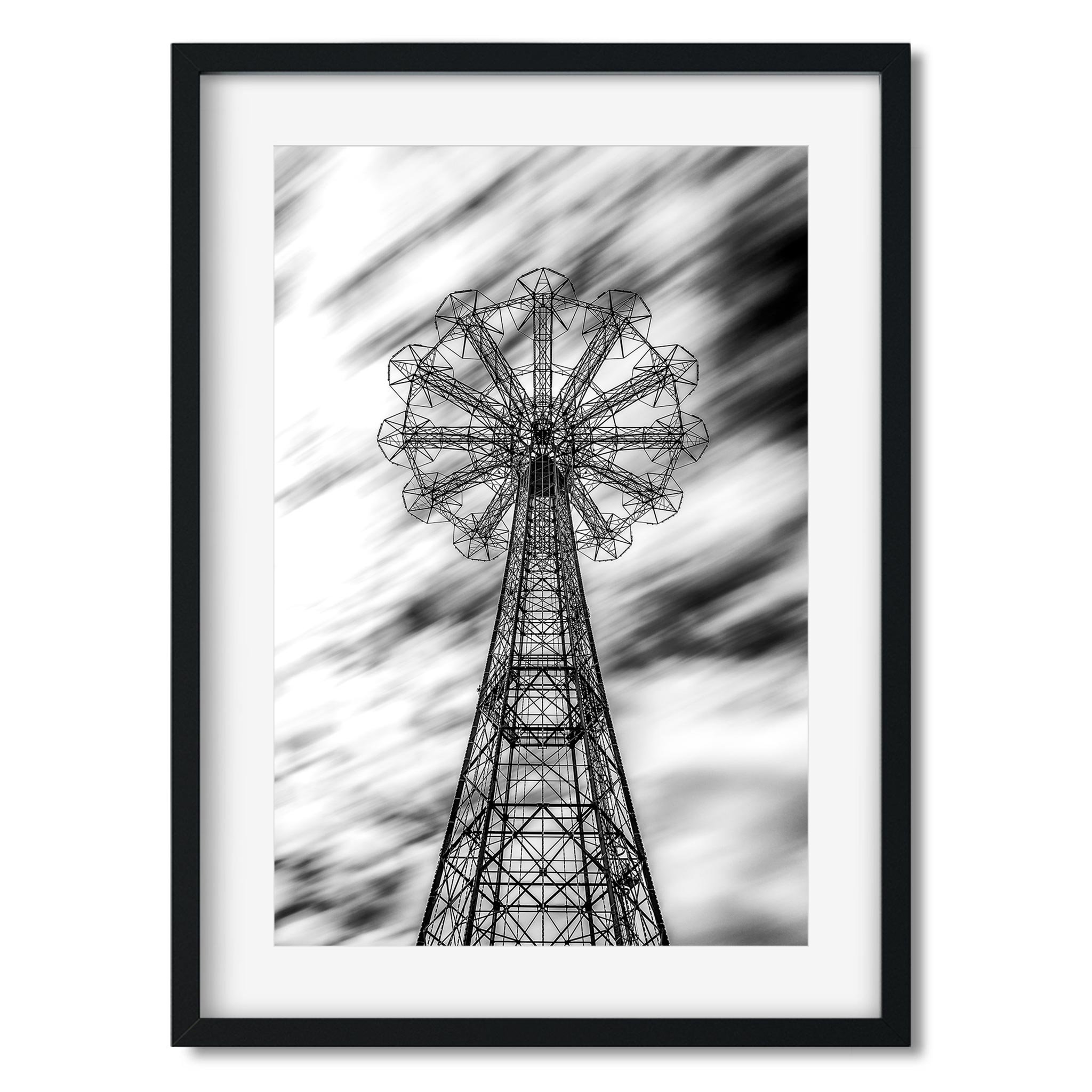 Parachute Jump, Brooklyn - Black and White New York City Architecture Photography Fine Art Print