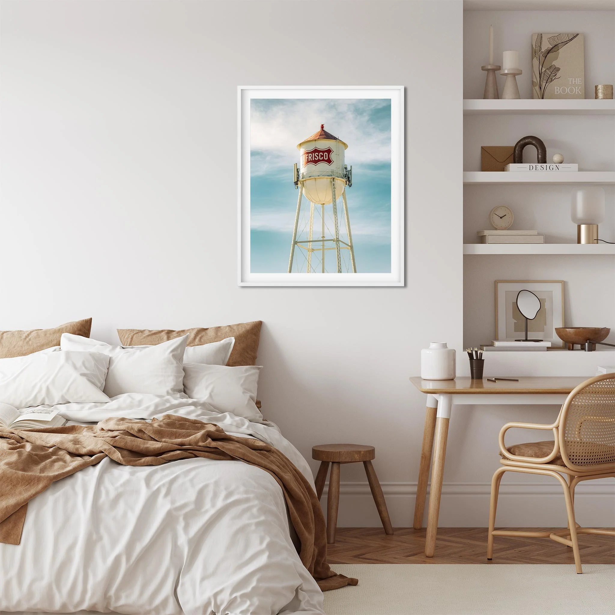 Water Tower Frisco Downtown Texas- Water Tower Photography Color Fine Art Print Wall Art