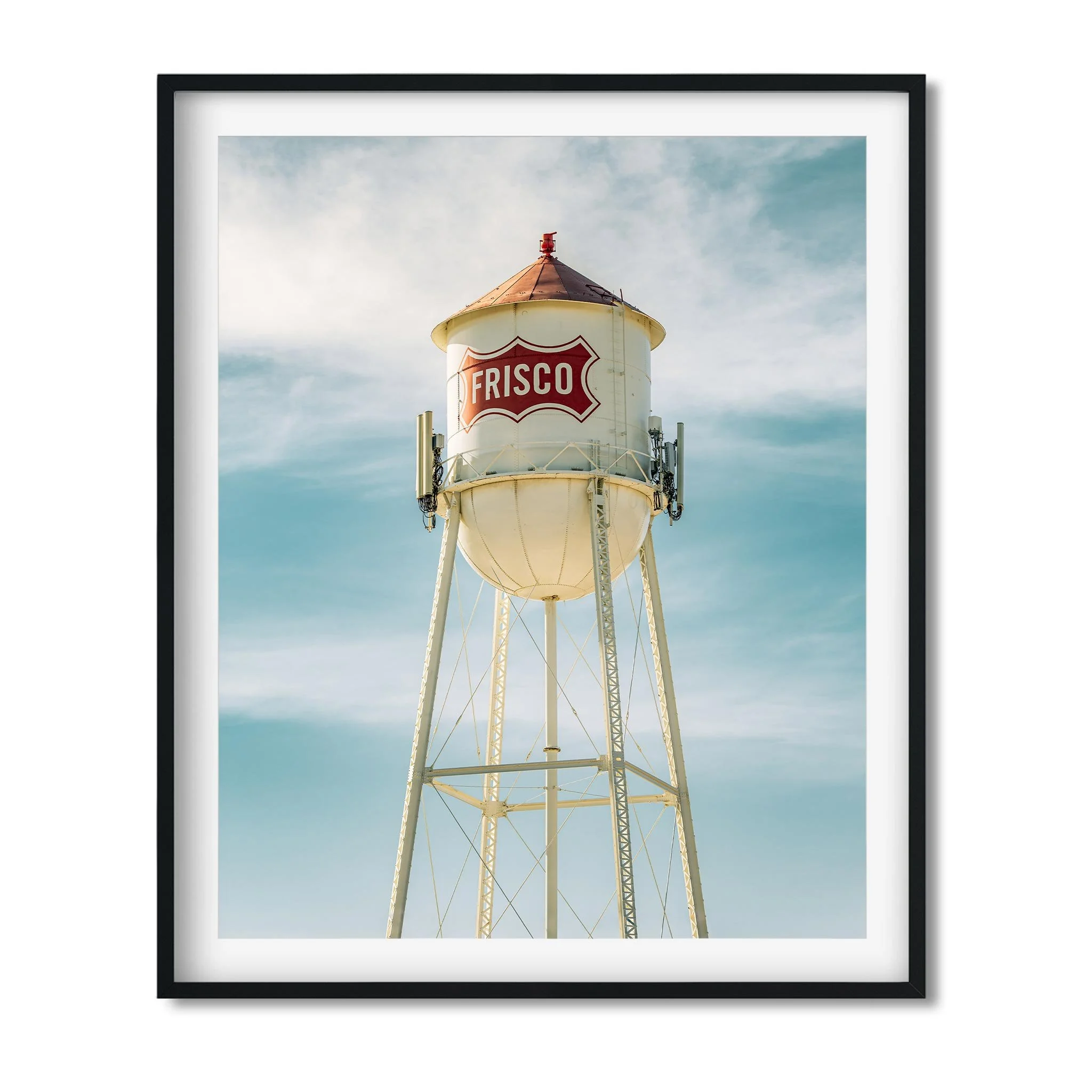 Water Tower Frisco Downtown Texas- Water Tower Photography Color Fine Art Print Wall Art
