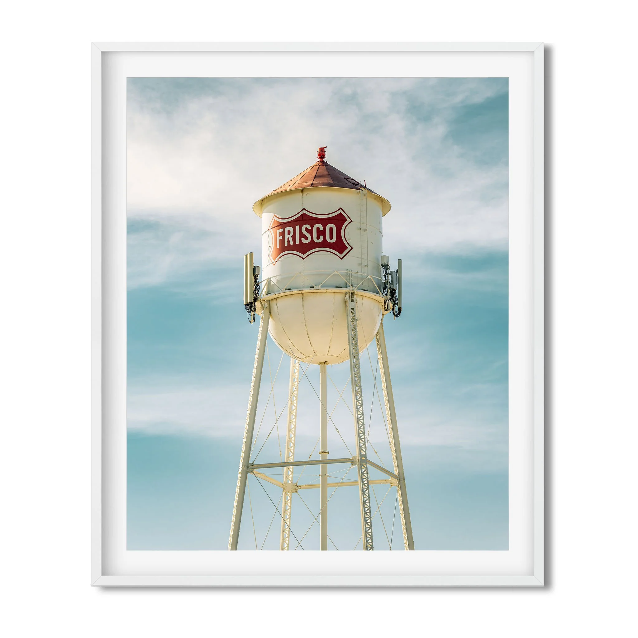 Water Tower Frisco Downtown Texas- Water Tower Photography Color Fine Art Print Wall Art
