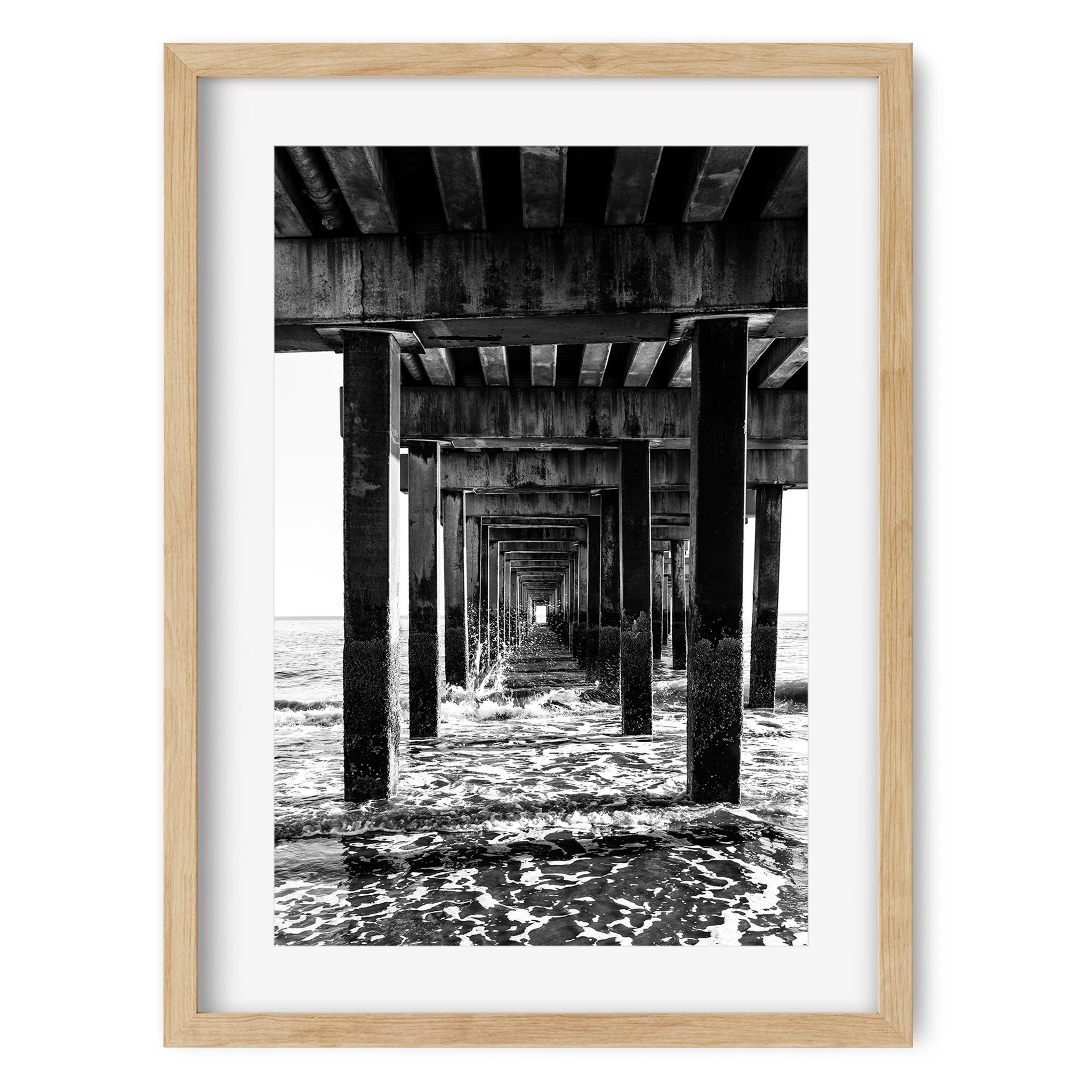 Coney Island Pier, Brooklyn - Black and White New York City Architecture Photography Fine Art Print