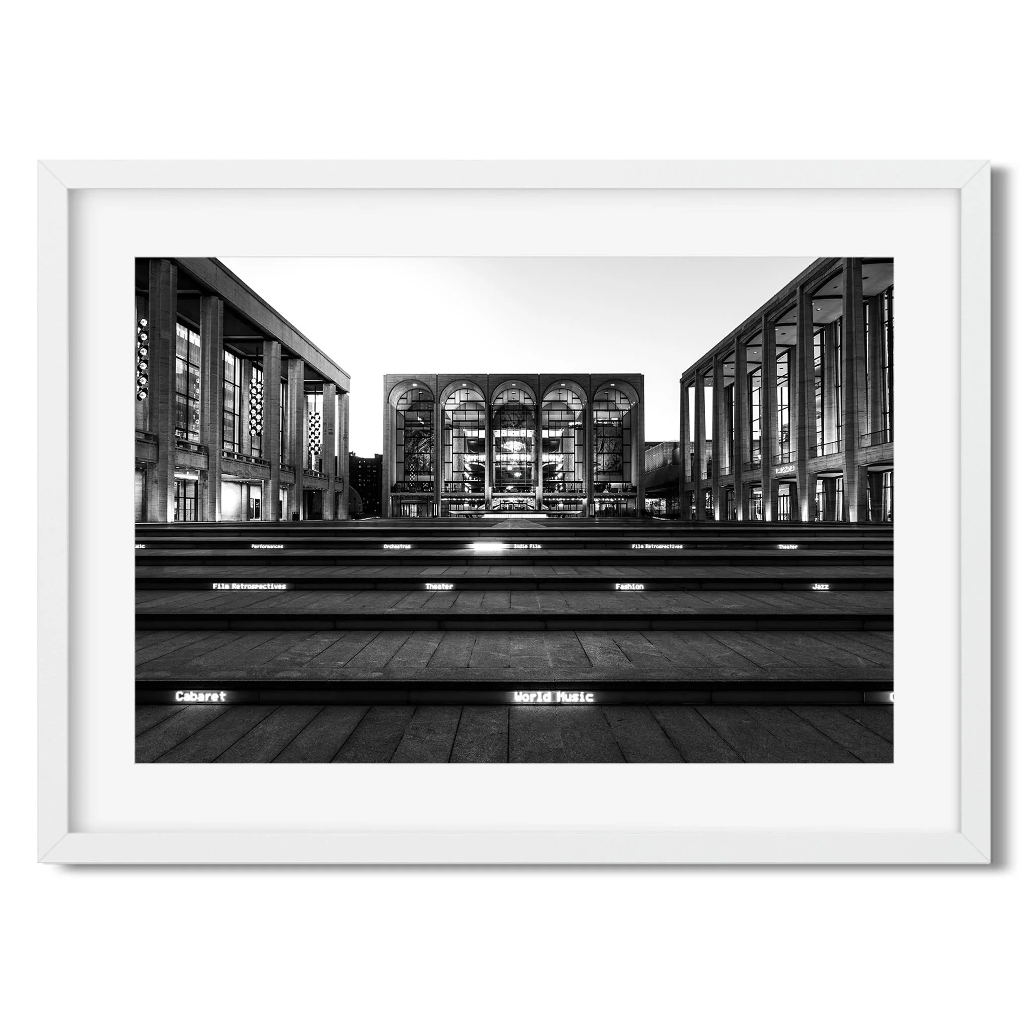 Lincoln Center - Black and White New York City Architecture Photography Fine Art Print