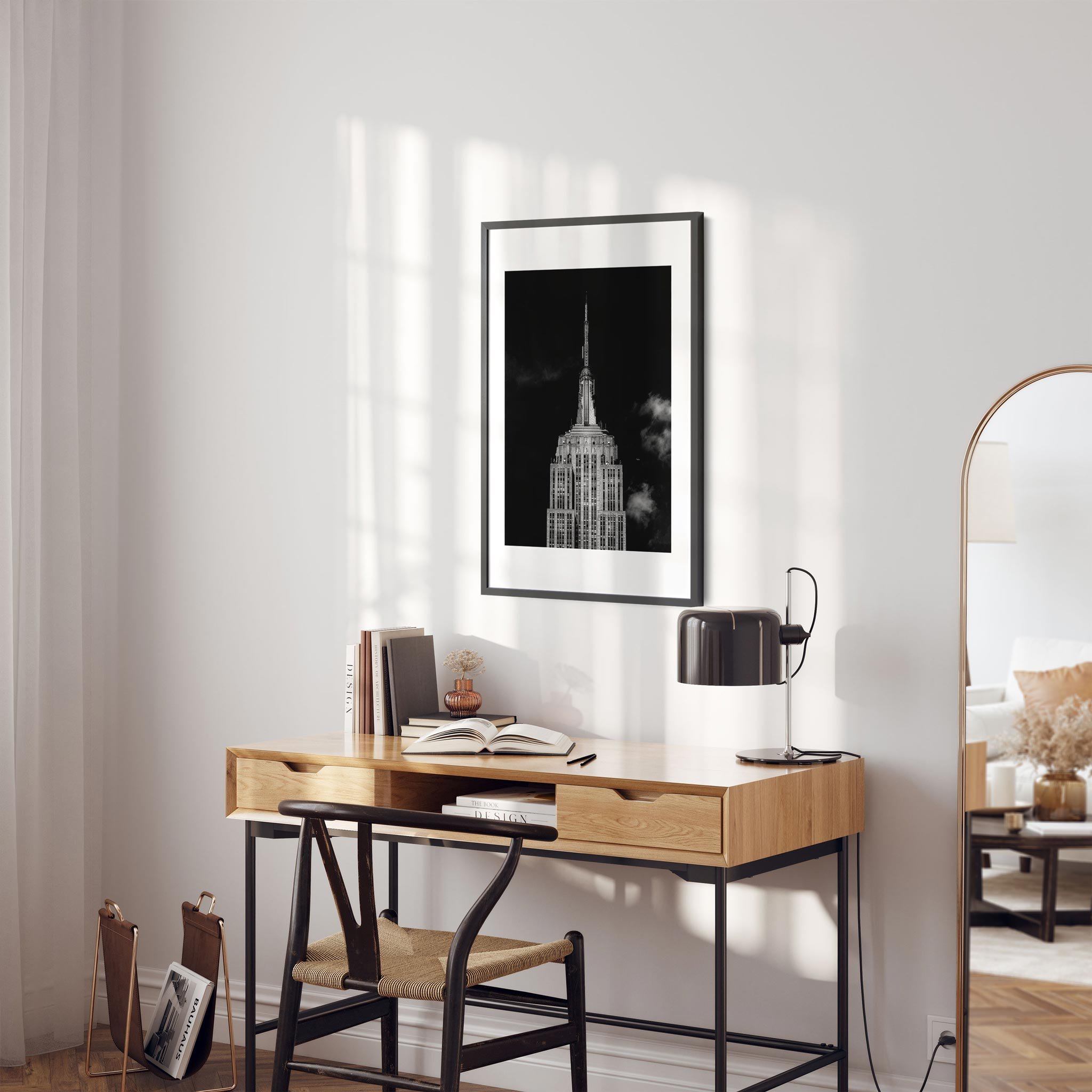 Empire State Building - Black and White New York City Architecture Photography Fine Art Print