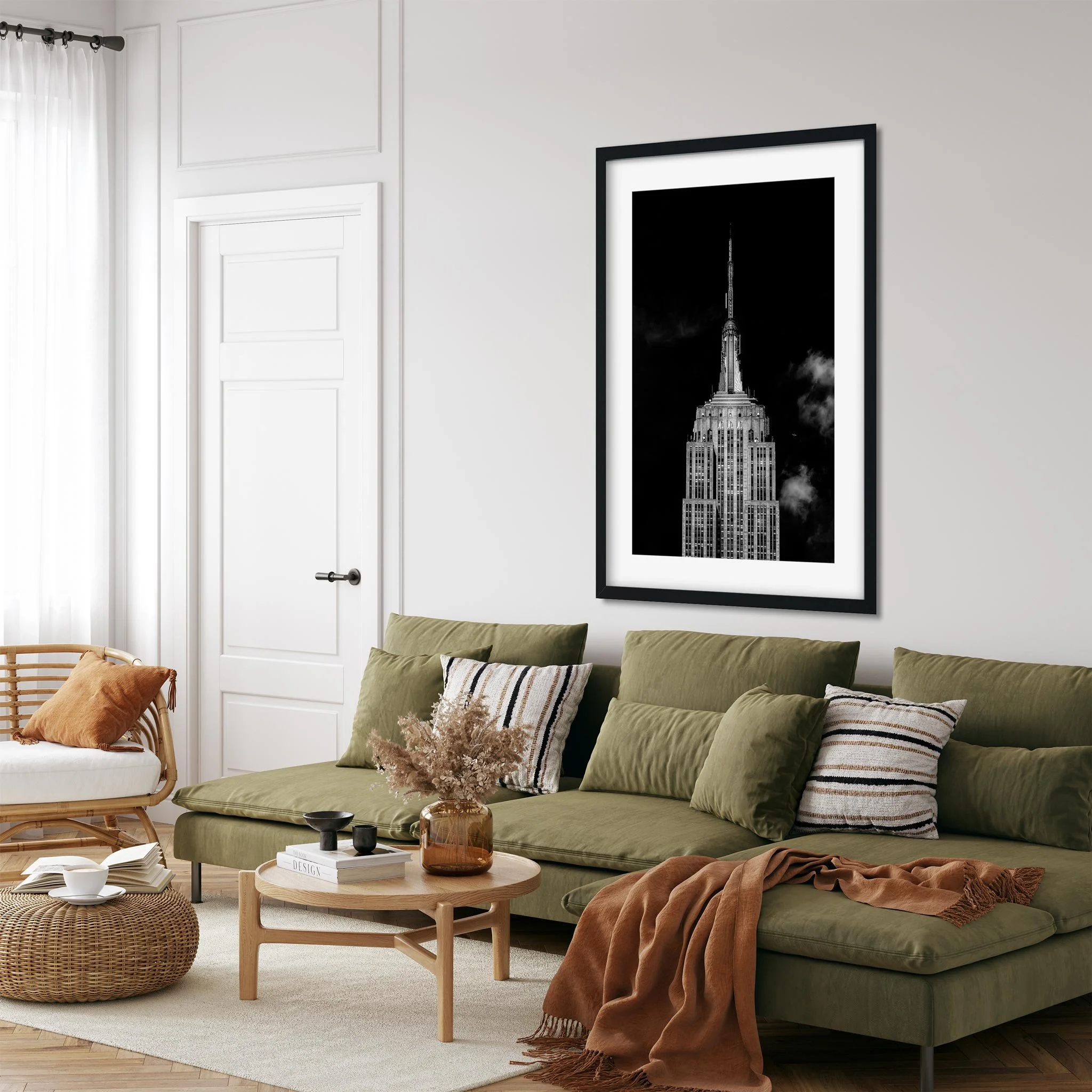 Empire State Building - Black and White New York City Architecture Photography Fine Art Print