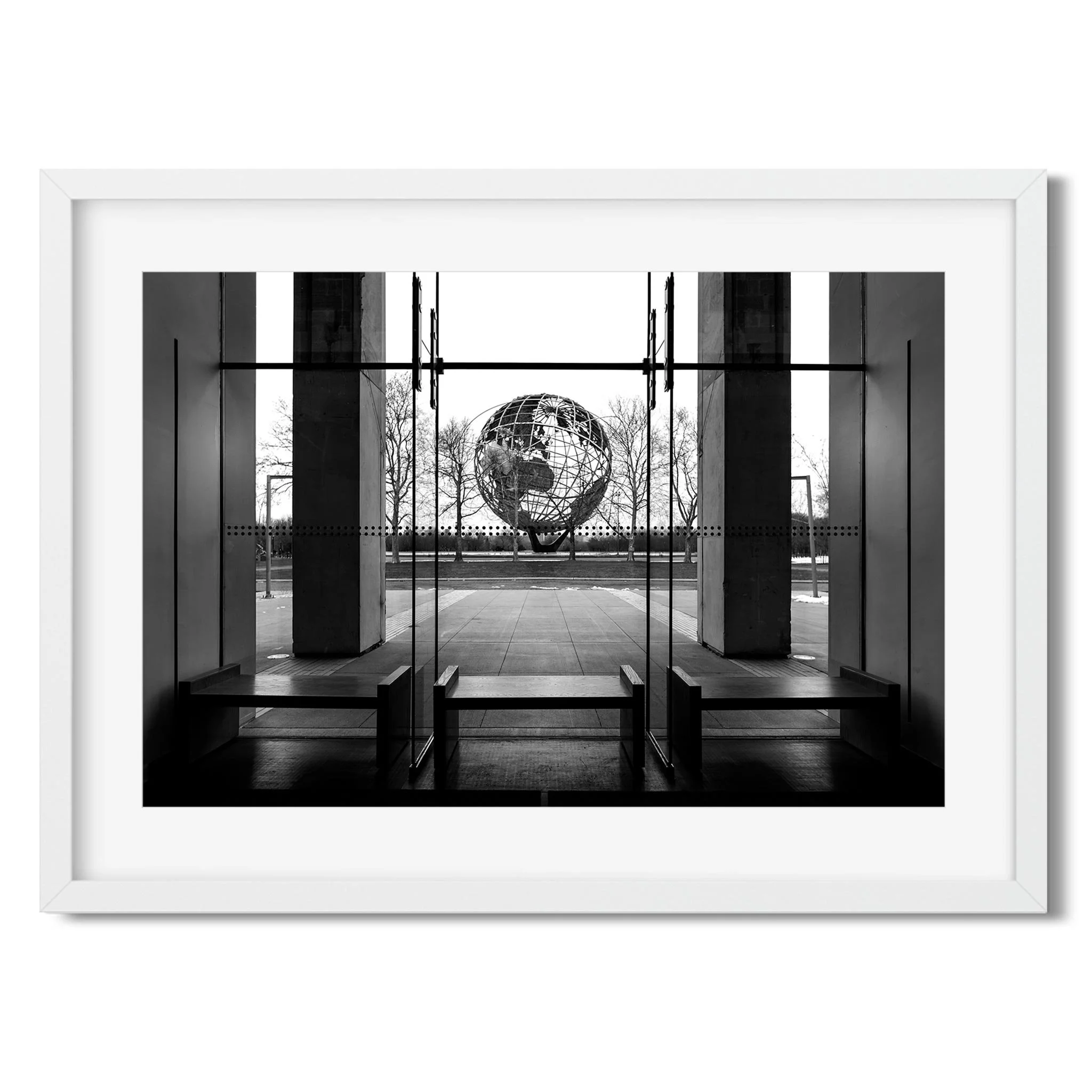 Queens Museum - Black and White New York City Architecture Photography Fine Art Print