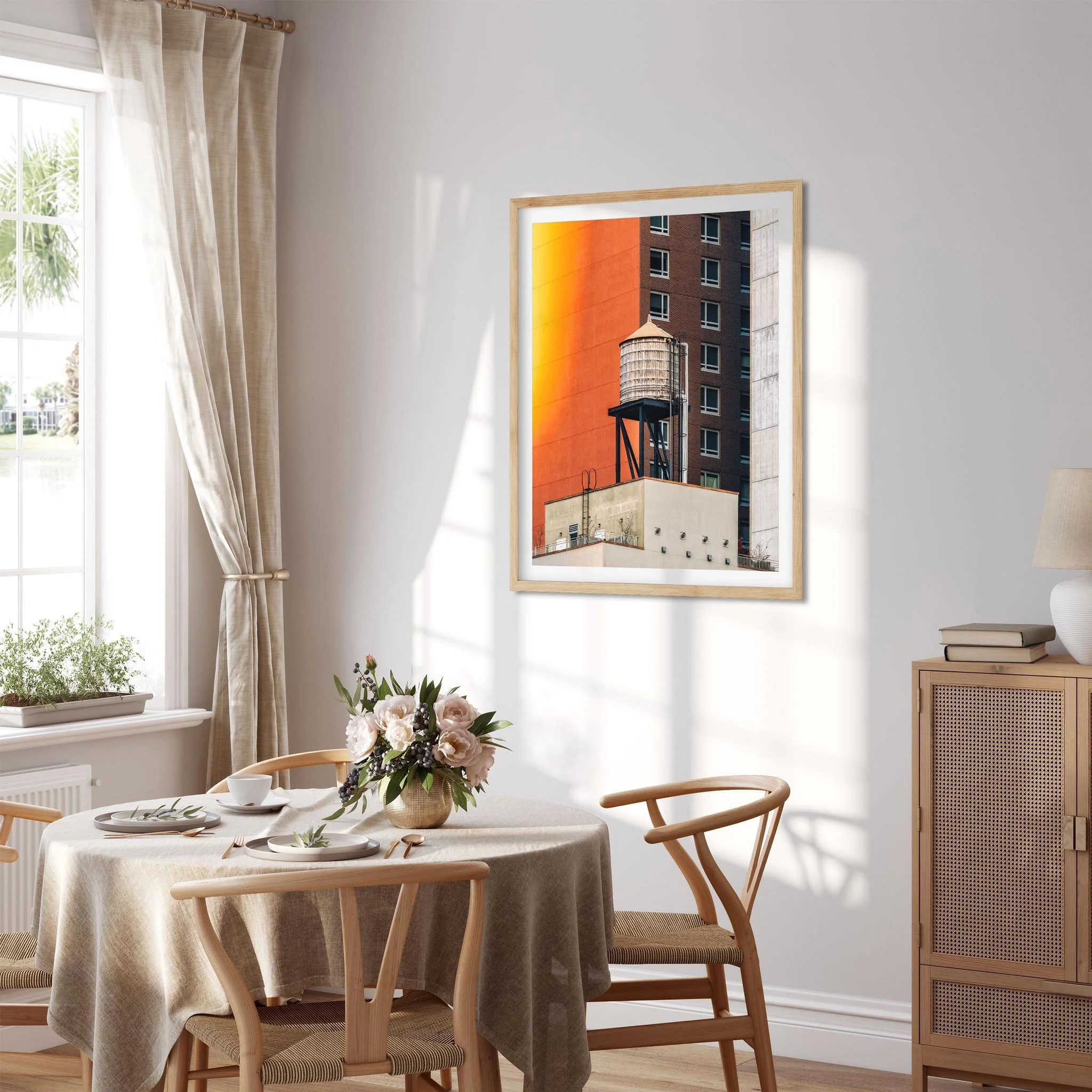 Sunset Color with Water Tower in Hell's Kitchen - NYC Photography Color Fine Art Print Wall Art