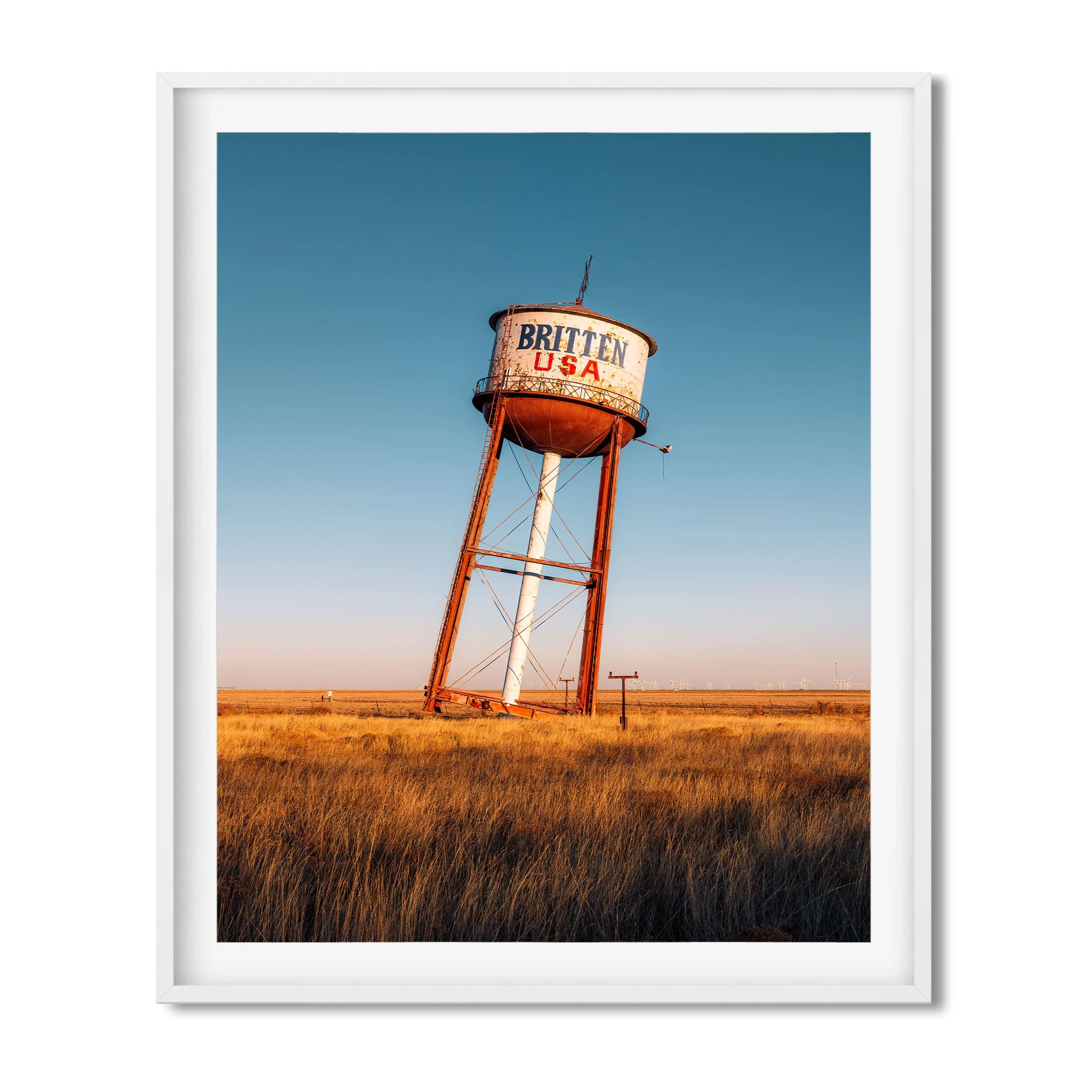 Britten USA Water Tower, Groom Texas - Water Tower Photography Color Fine Art Print Wall Art