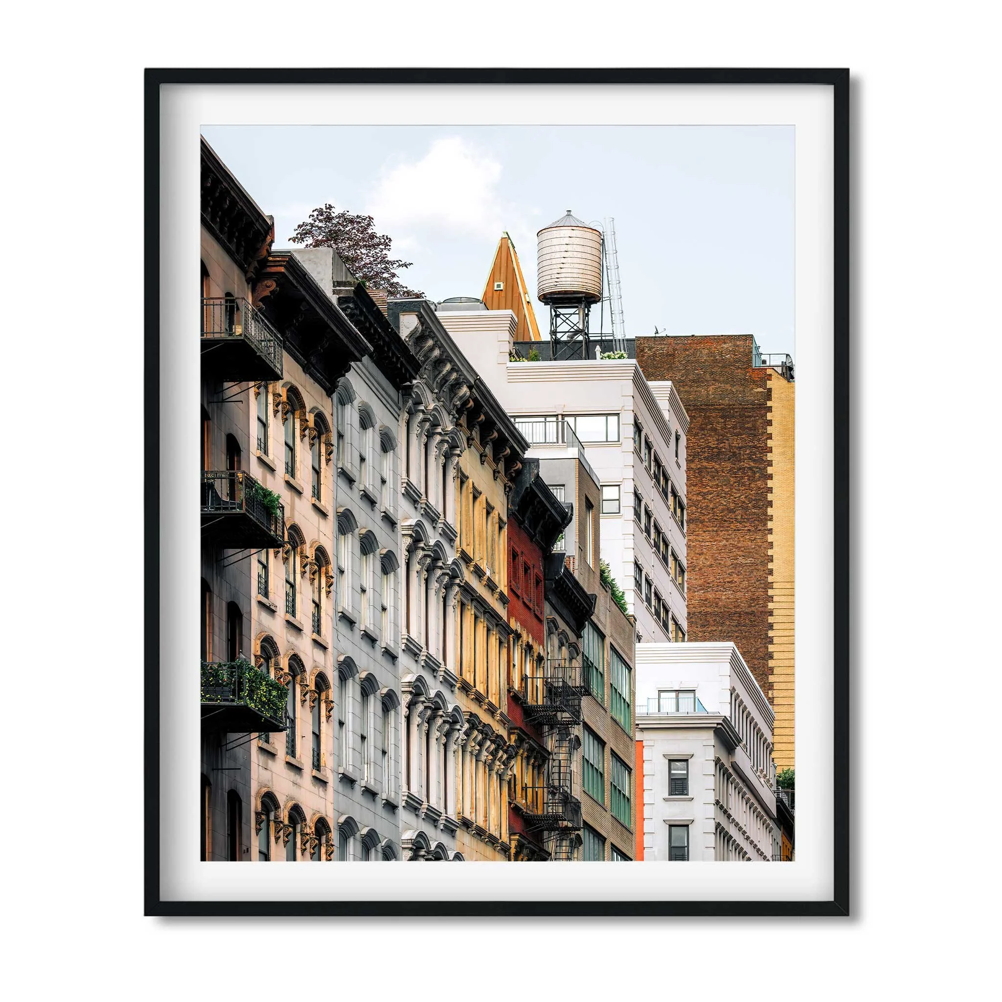 Water Tower on Murray Street Tribeca - New York City Photography Color Fine Art Print Wall Art