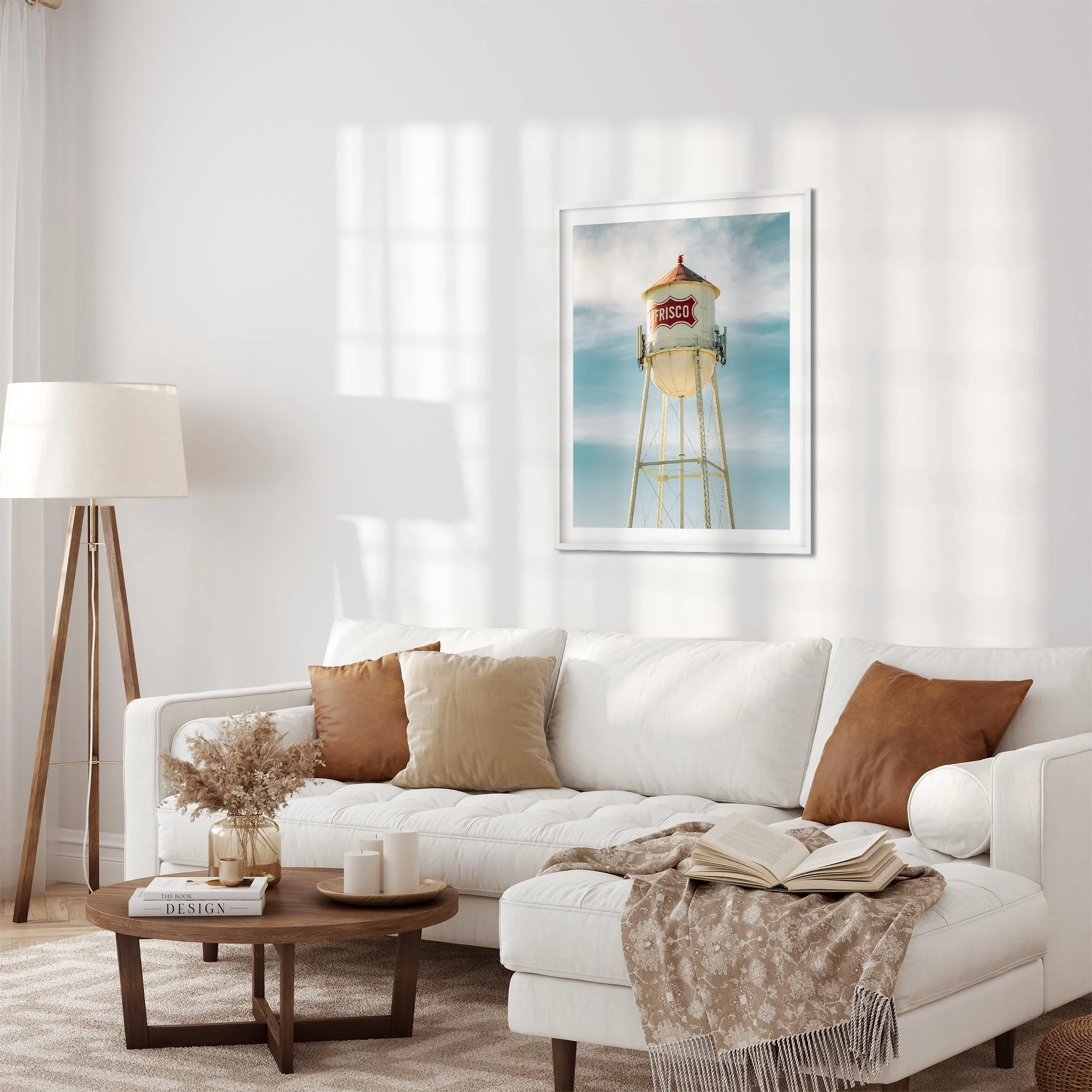 Water Tower Frisco Downtown Texas- Water Tower Photography Color Fine Art Print Wall Art