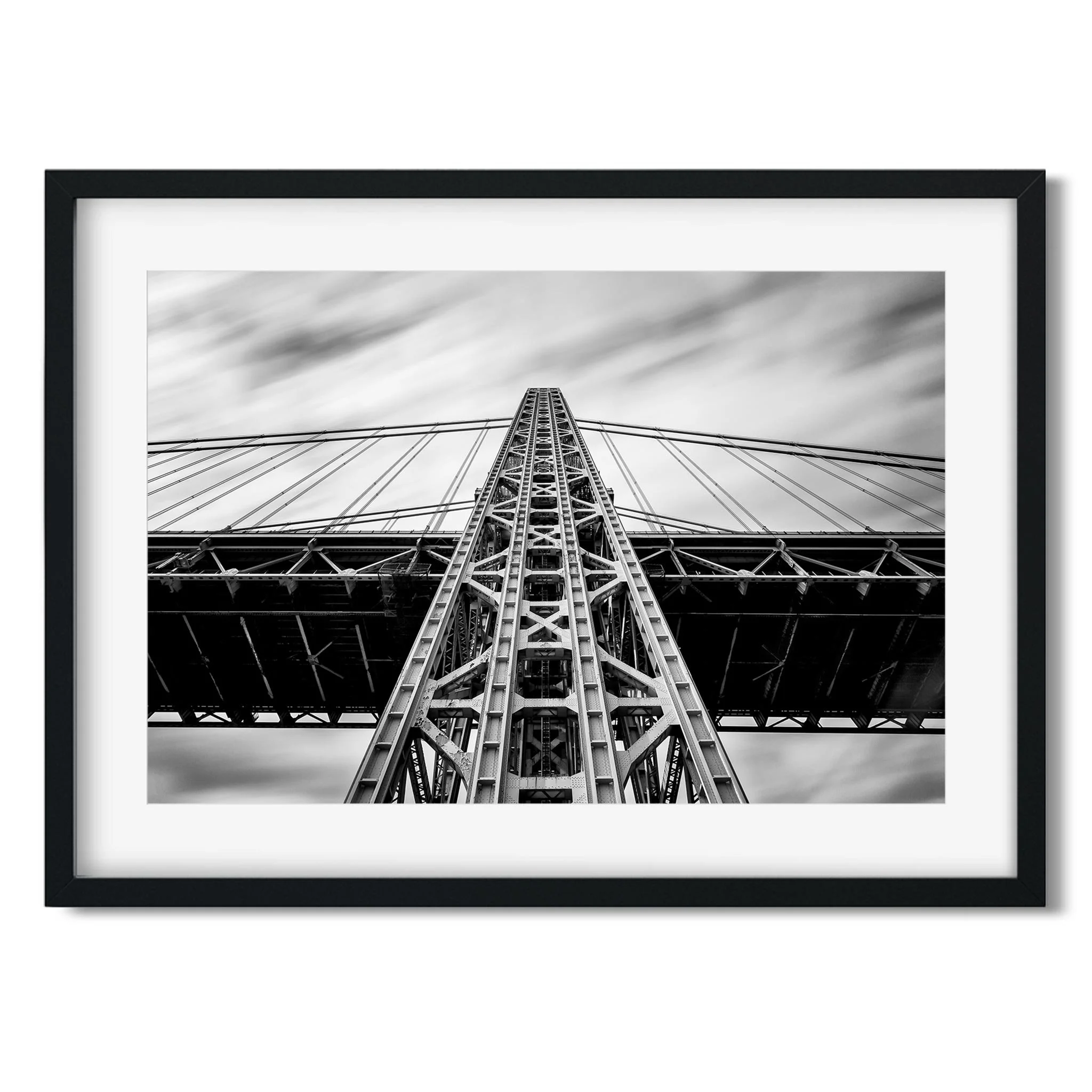 George Washington Bridge - Black and White New York City Architecture Photography Fine Art Print