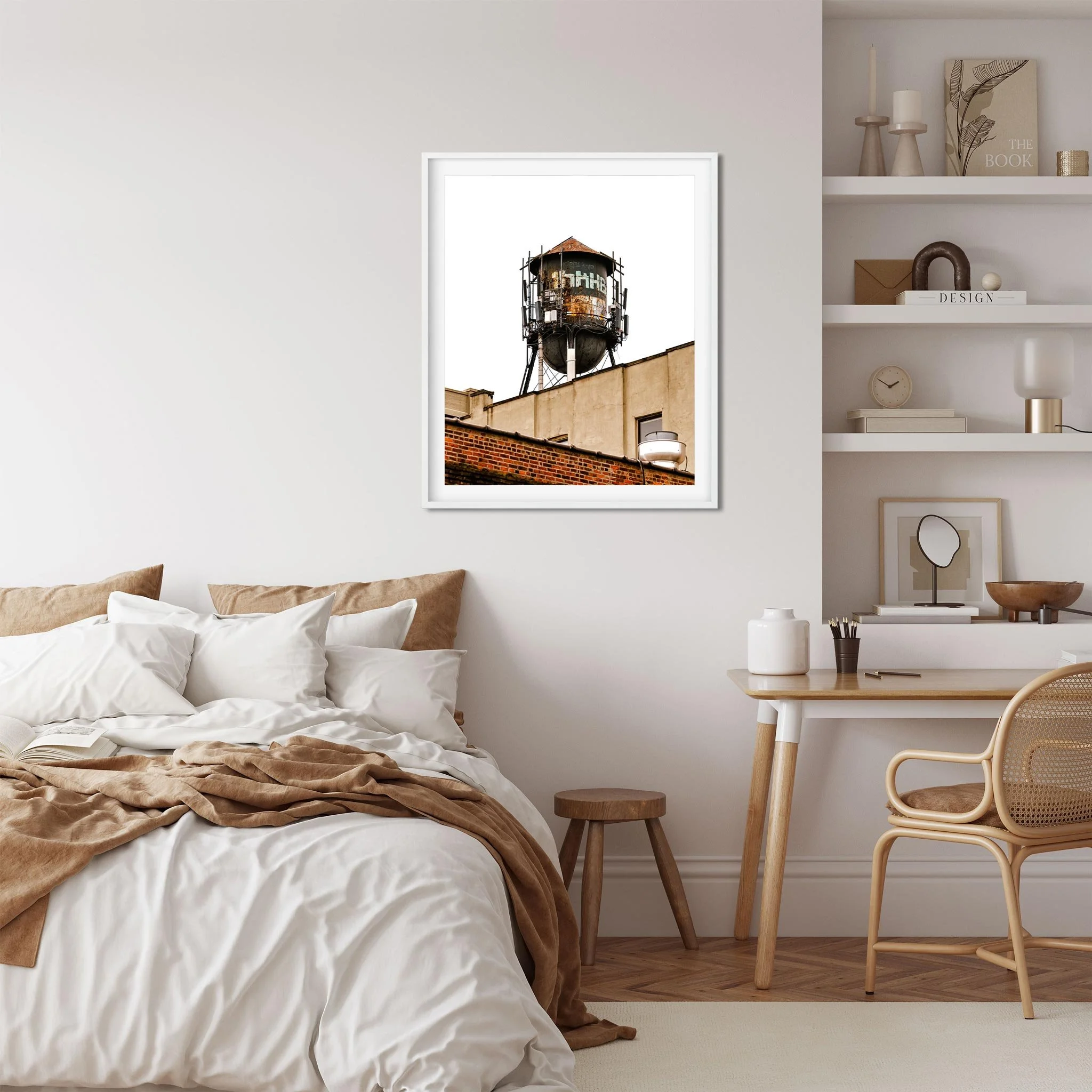 Water Tower in Greenpoint Brooklyn NY- Water Tower Photography Color Fine Art Print Wall Art