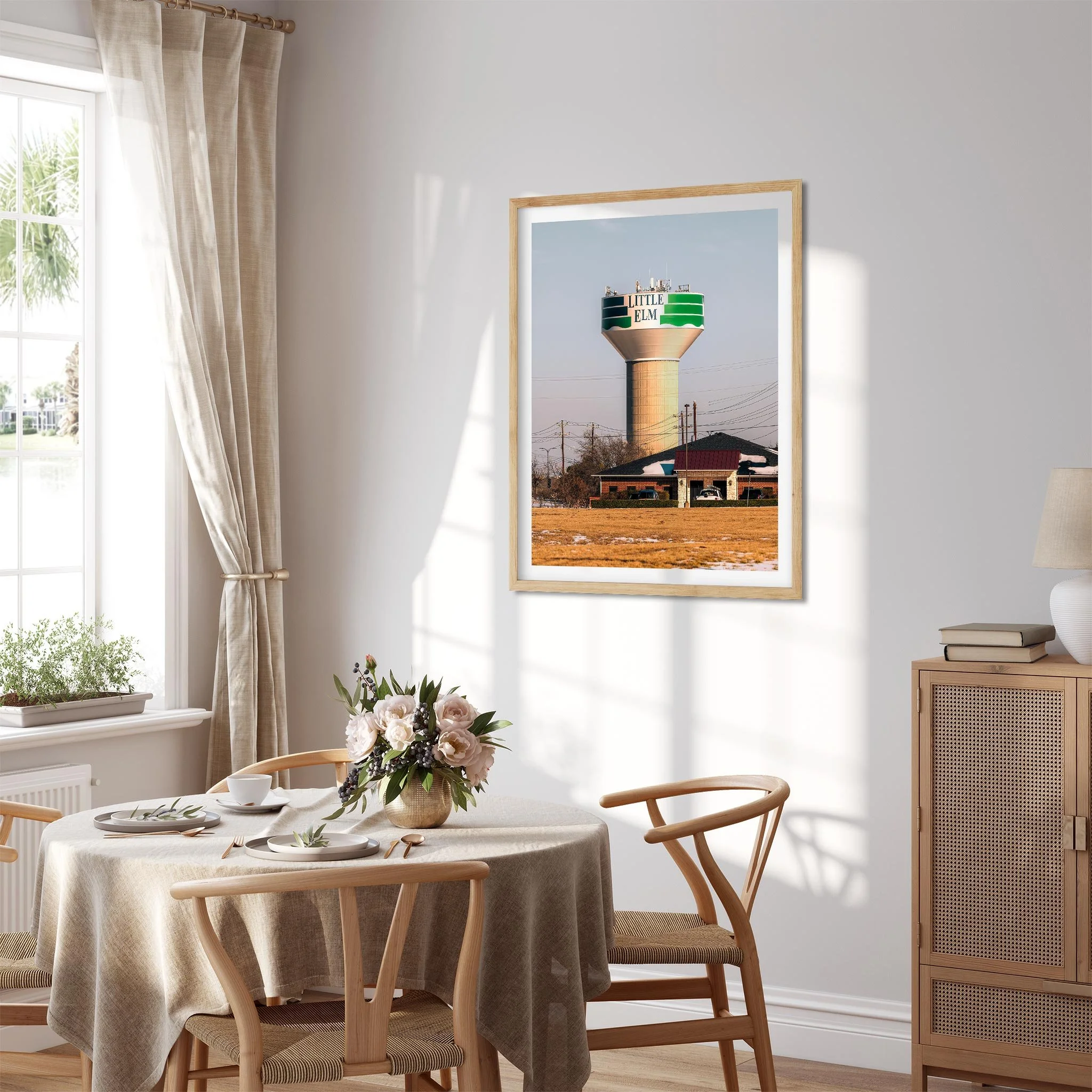 Water Tower in Little Elm, Texas - Water Tower Photography Color Fine Art Print Wall Art