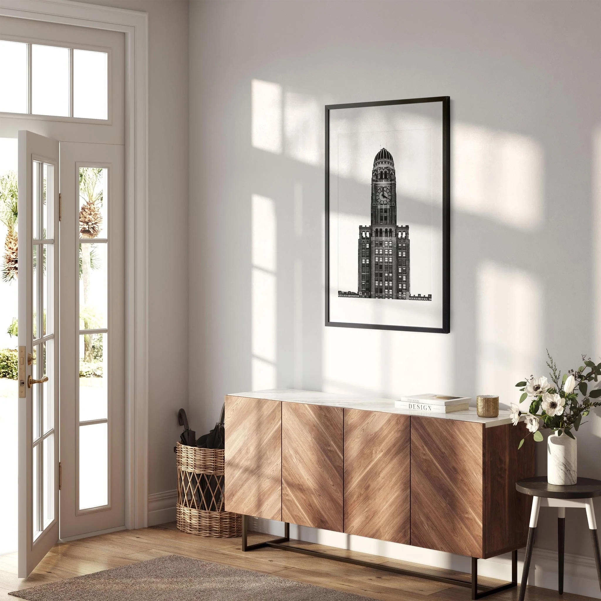 Williamsburgh Savings Bank Tower - Black and White Brooklyn Architecture Photography Fine Art Print