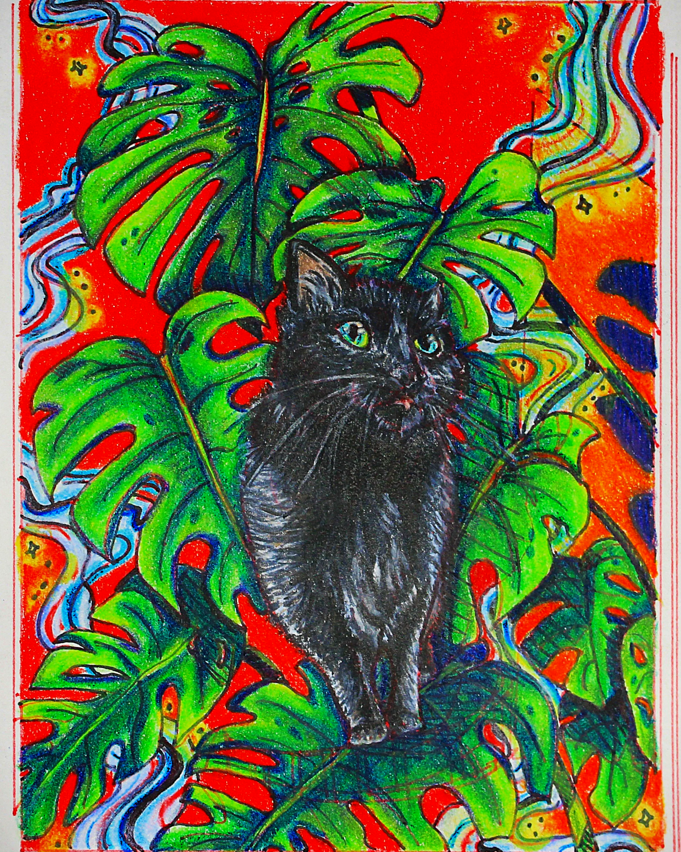 Birdie - colored pencil 