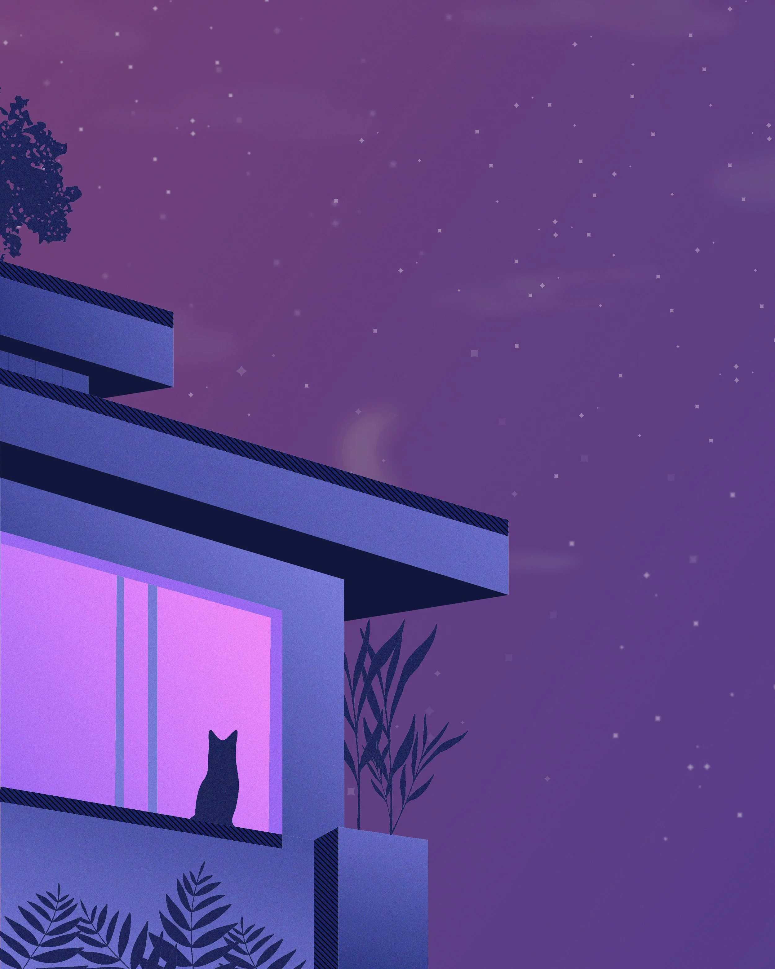 Flat Illustration "Night"