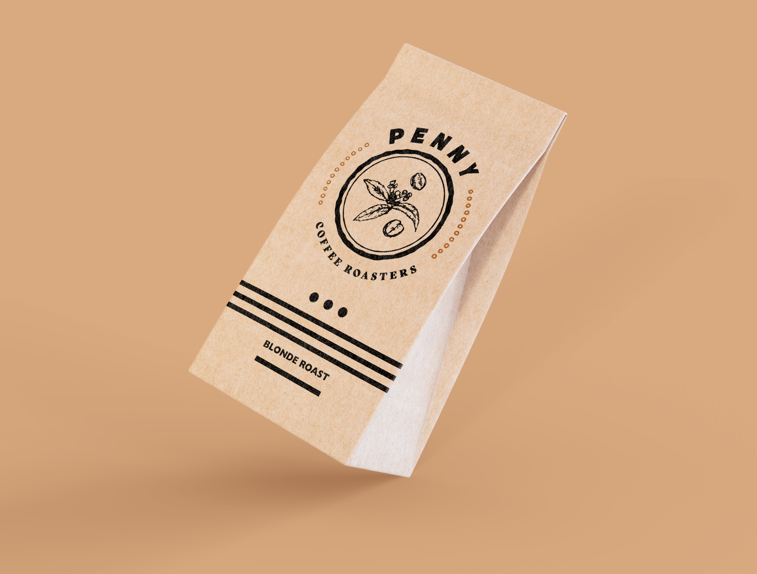Penny Coffee Roaster Logo Design