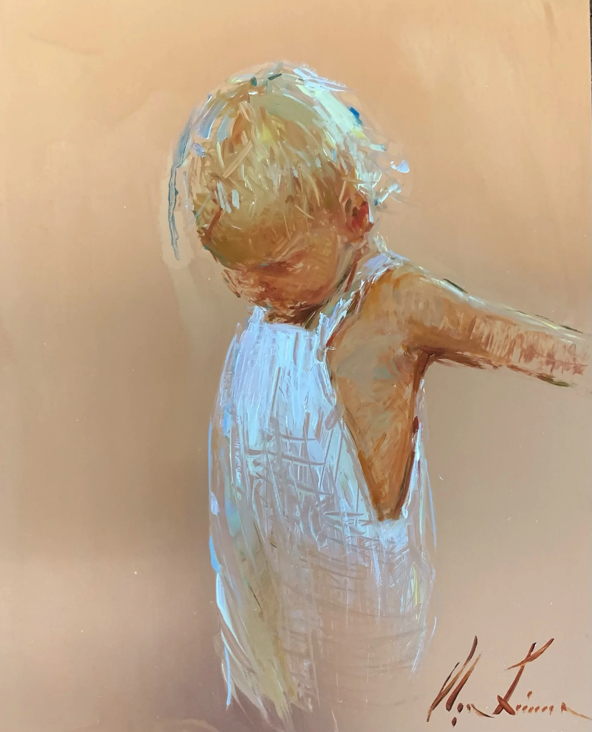 "A Boy In The White Overalls", 8x10"