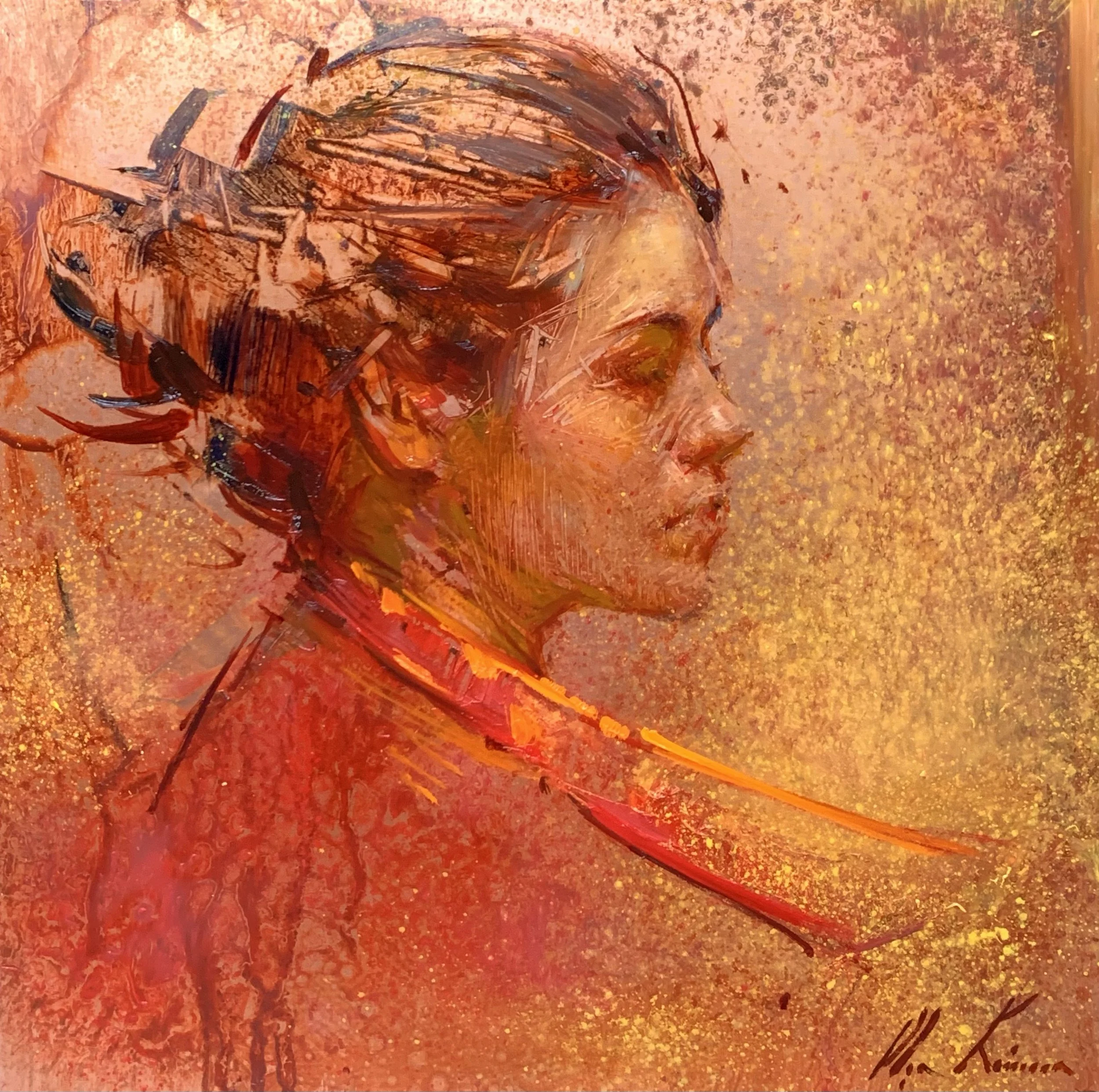 "Glisten", 12x12"