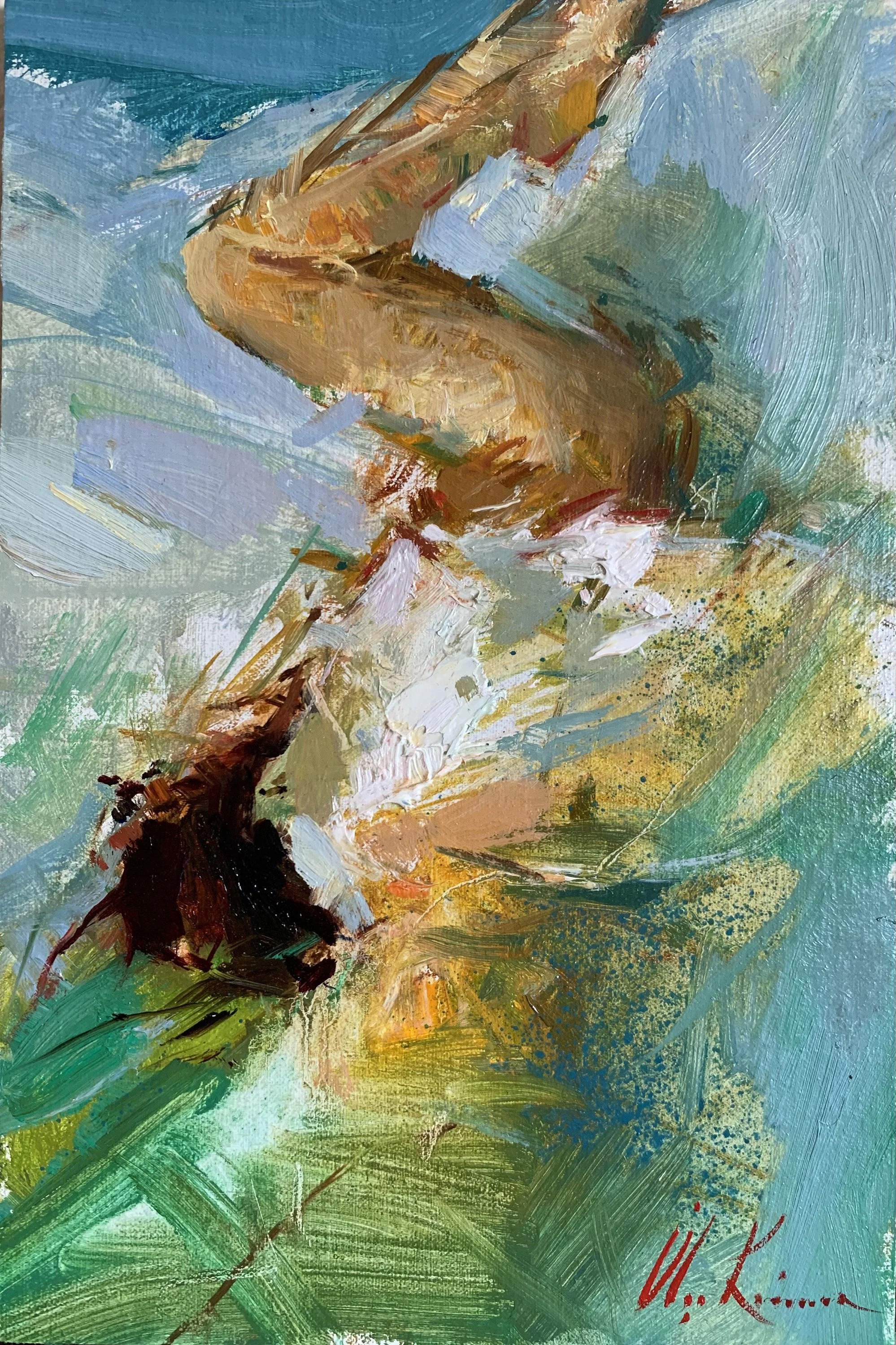 "Adrift", 6x9", oil on linen
