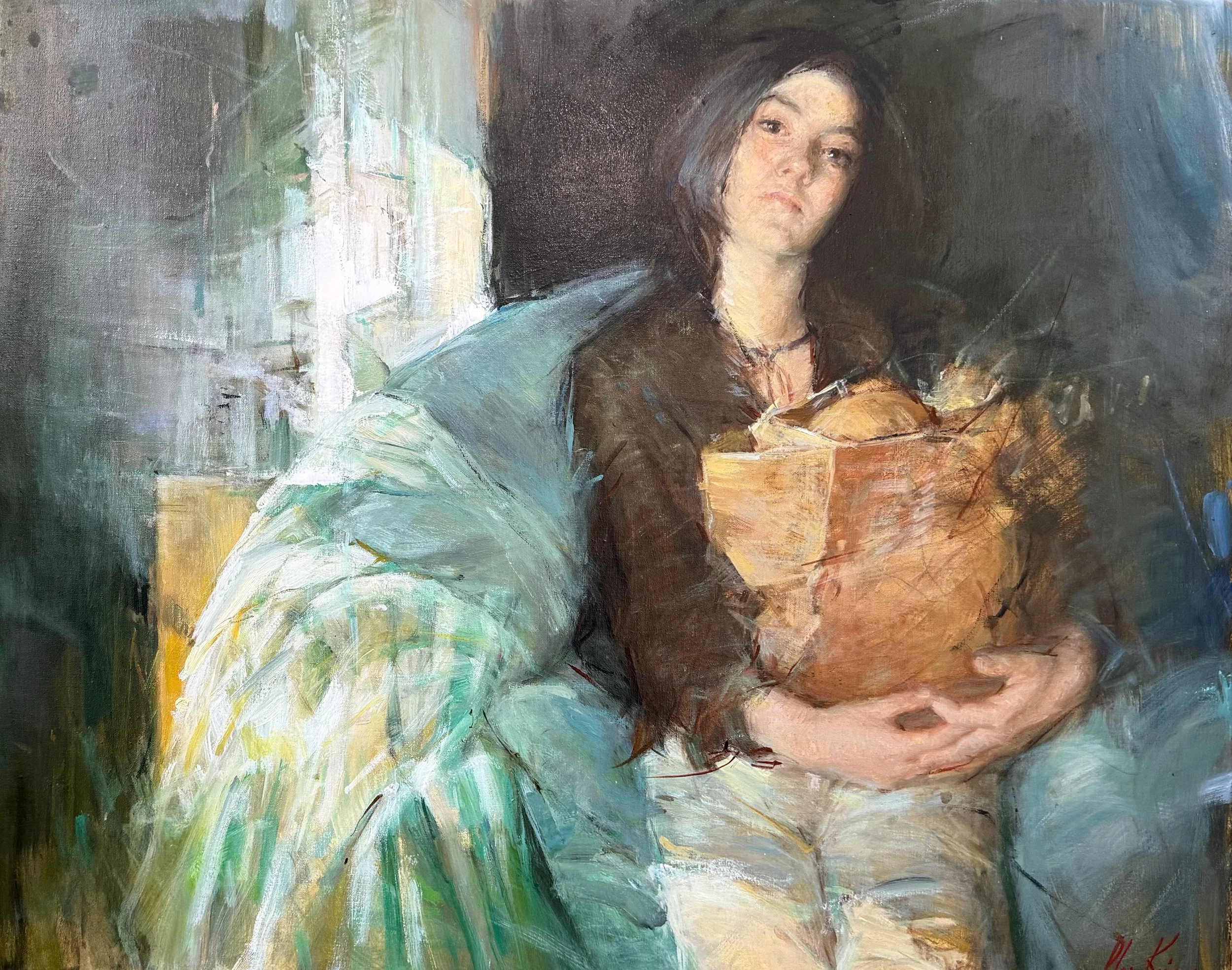 "What We Carry", 24x30", oil on linen
