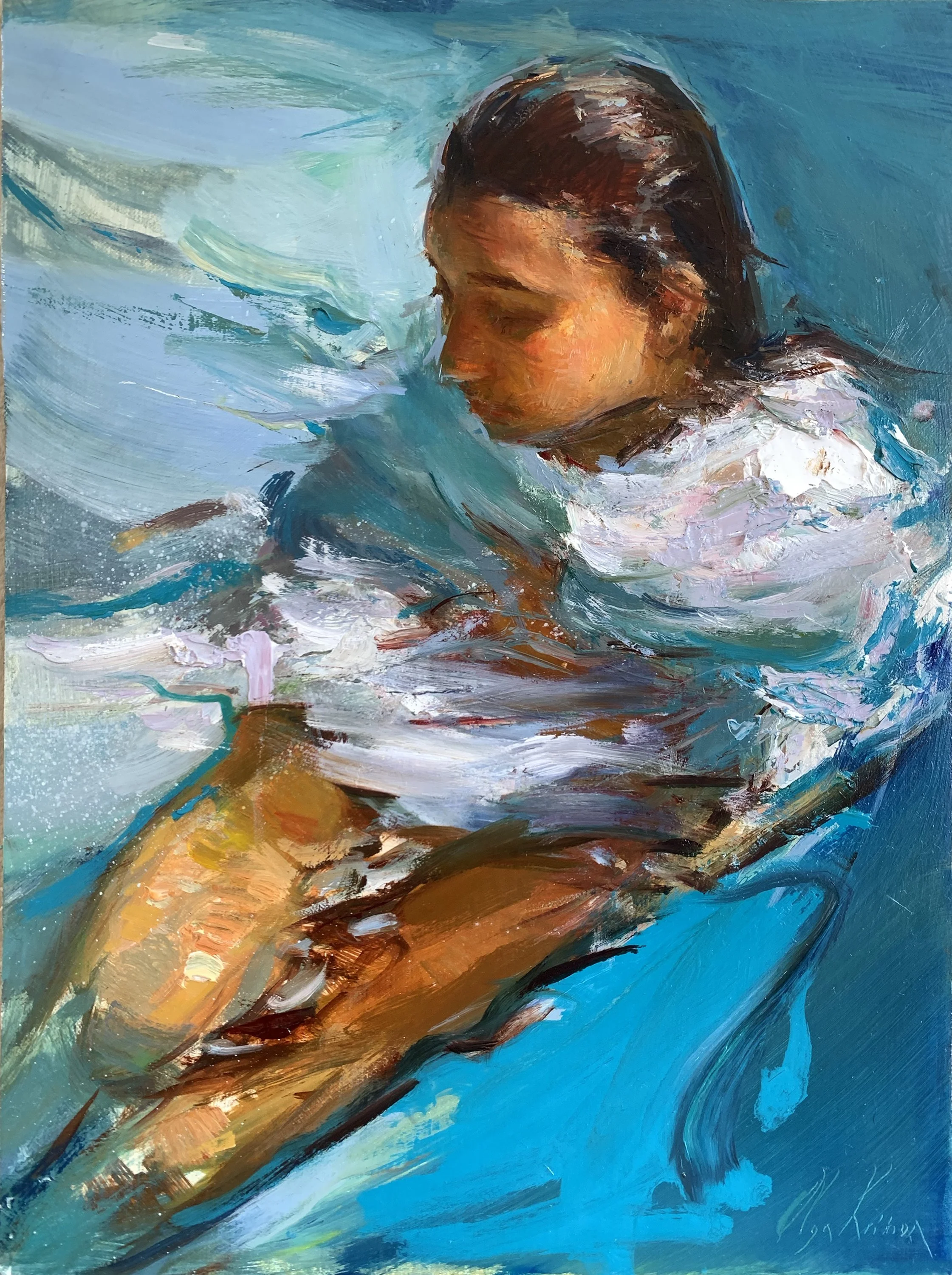 "Swathe', 9x12", oil on linen