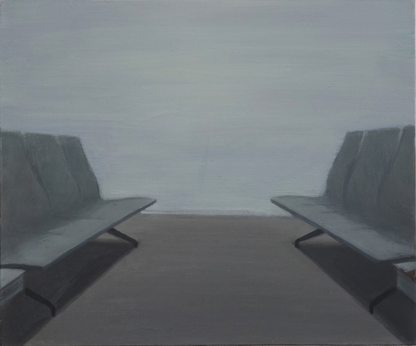 Somewhere Else-III, 2024. Oil on canvas, 50 x 60 cm