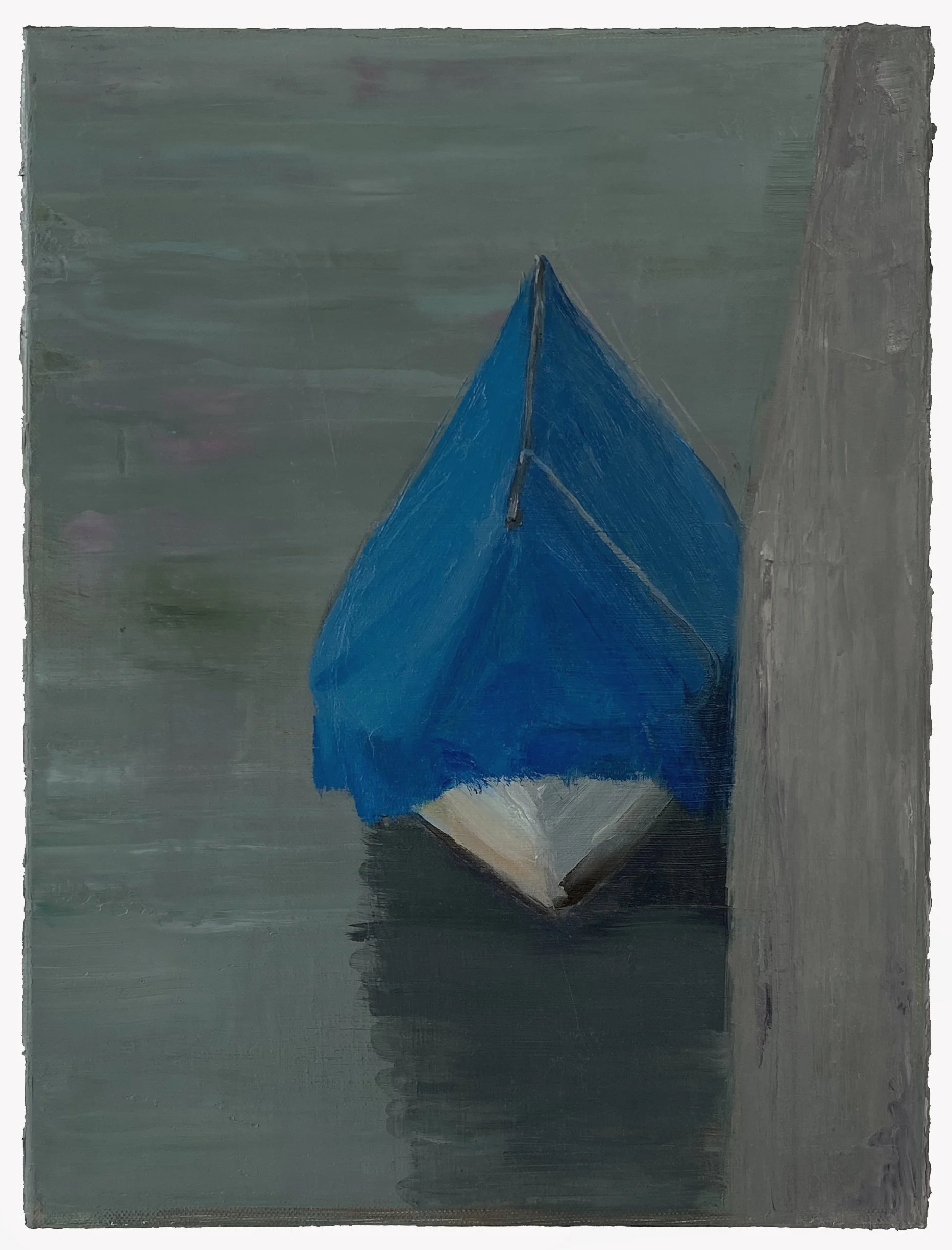 A Boat-3, 2026. Oil on canvas, 40 x 30 cm