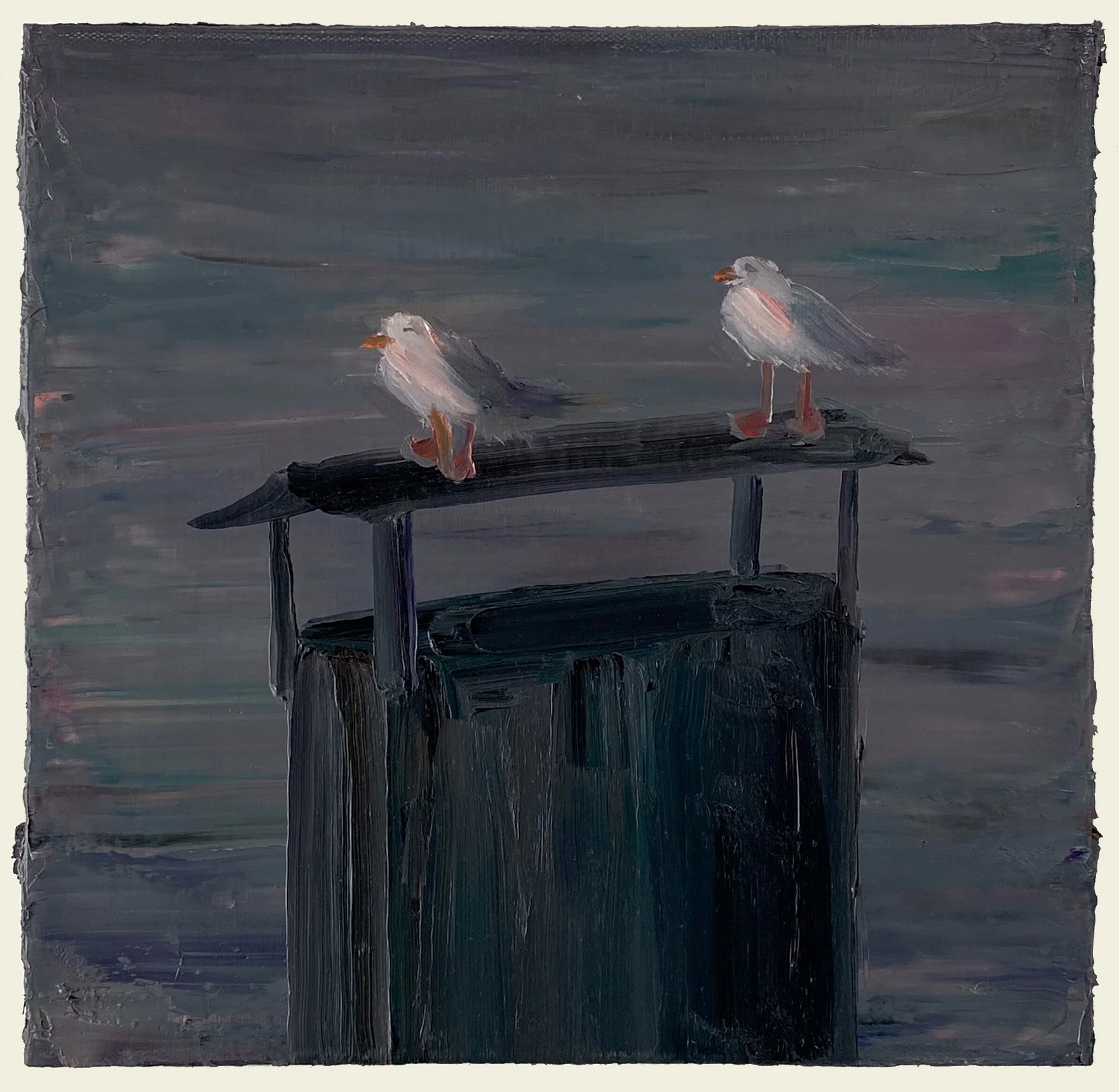 Drizzle, 2025. Oil on canvas, 30 x 30 cm