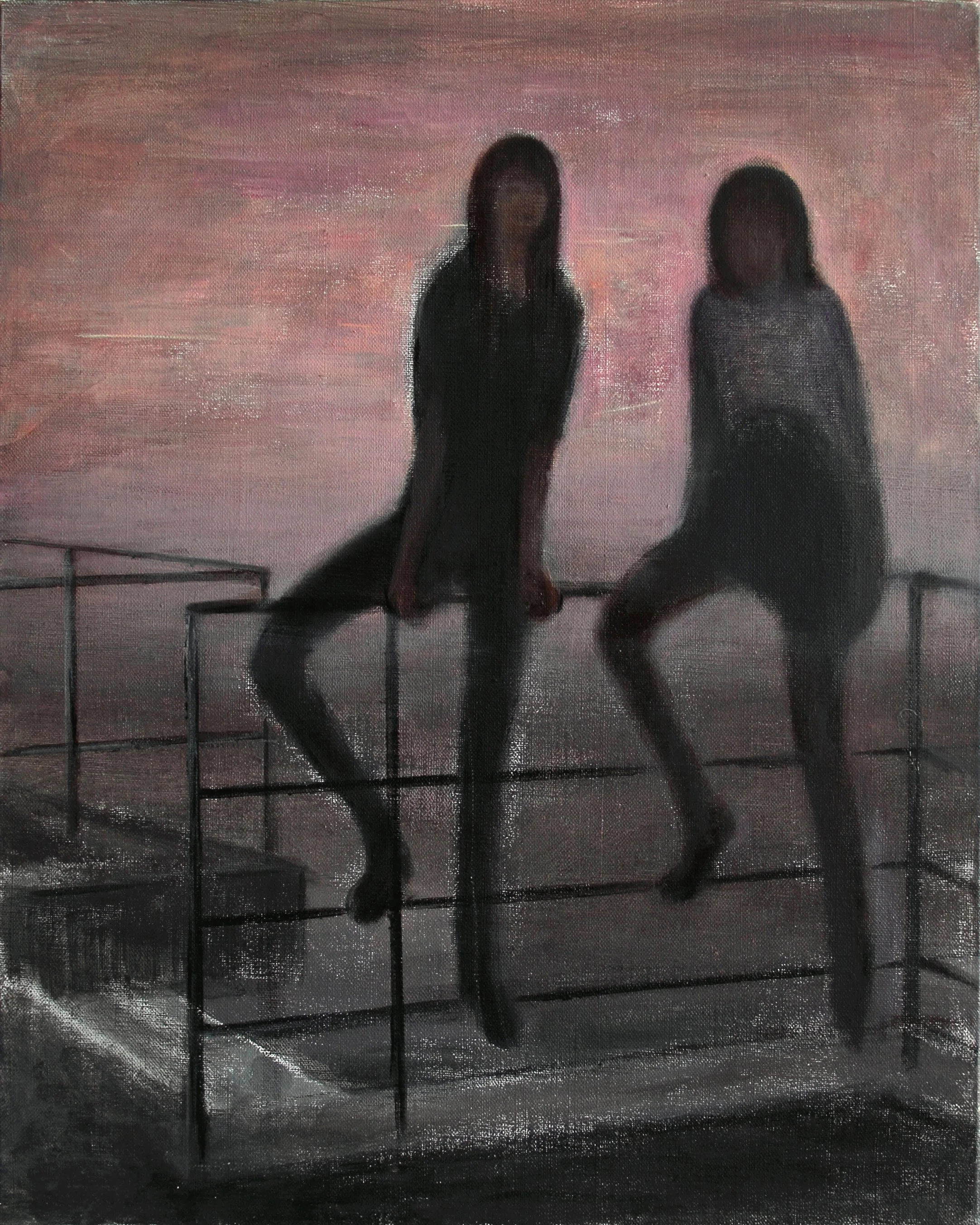 Red Dusk, 2020. Oil on canvas, 50 x 40 cm