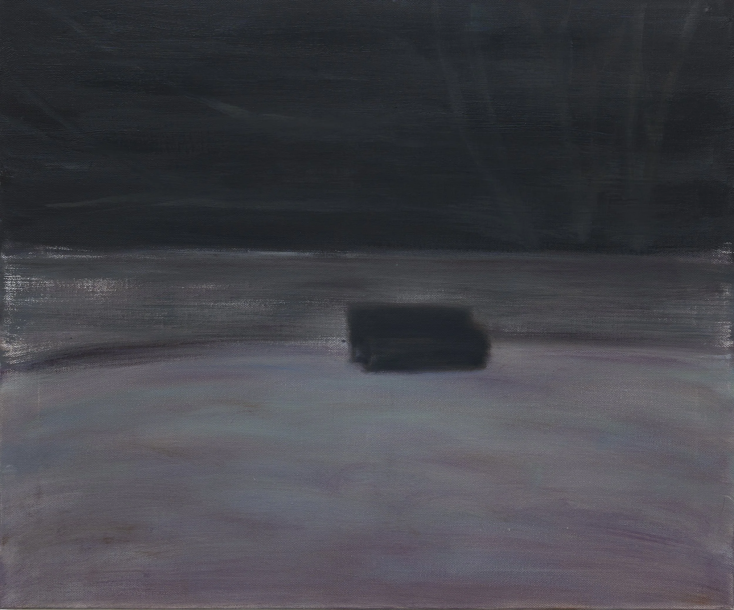 Late Night-II, 2025. Oil on canvas, 50 x 60 cm