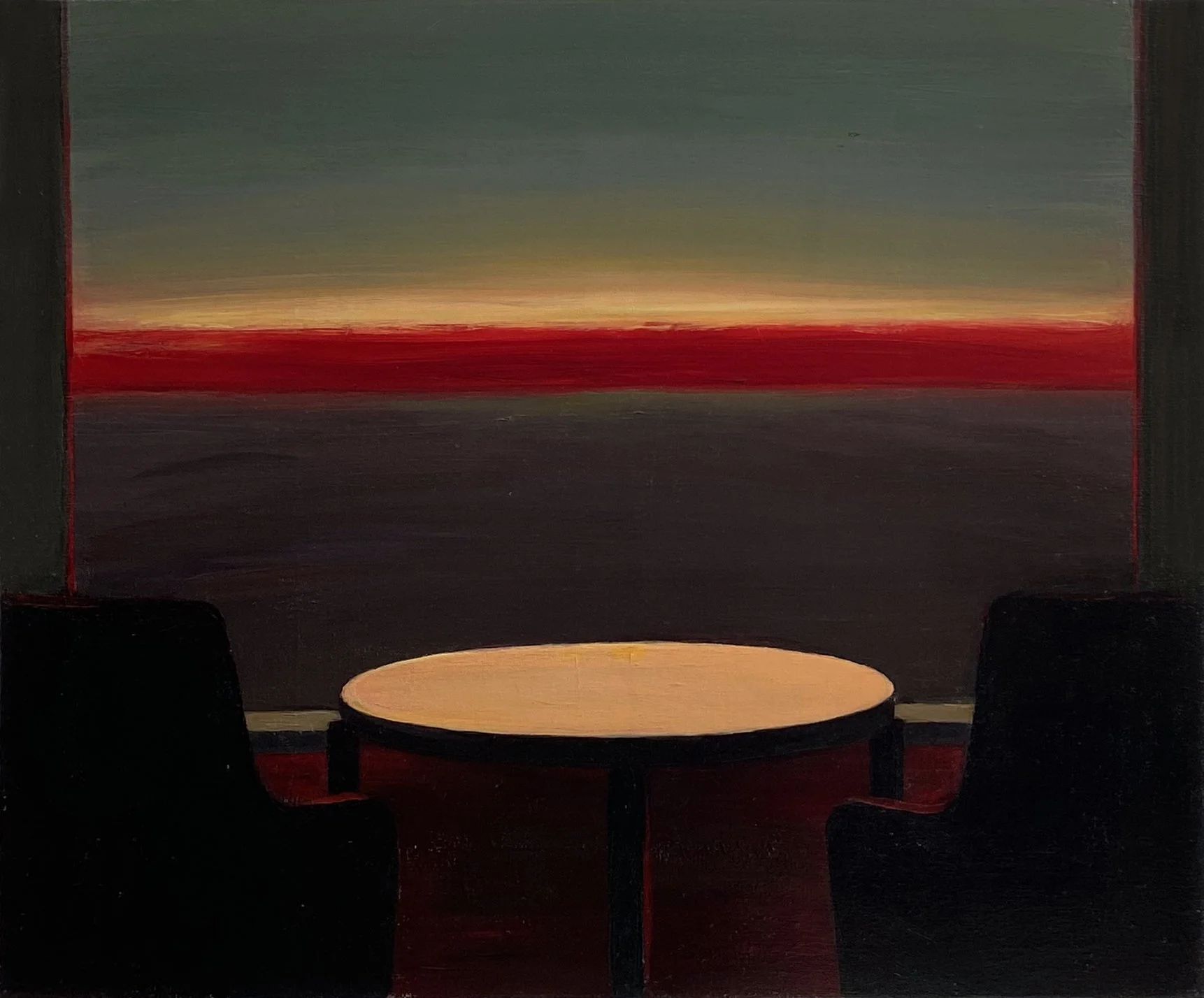 Somewhere Else-II, 2024. Oil on canvas, 50 x 60 cm