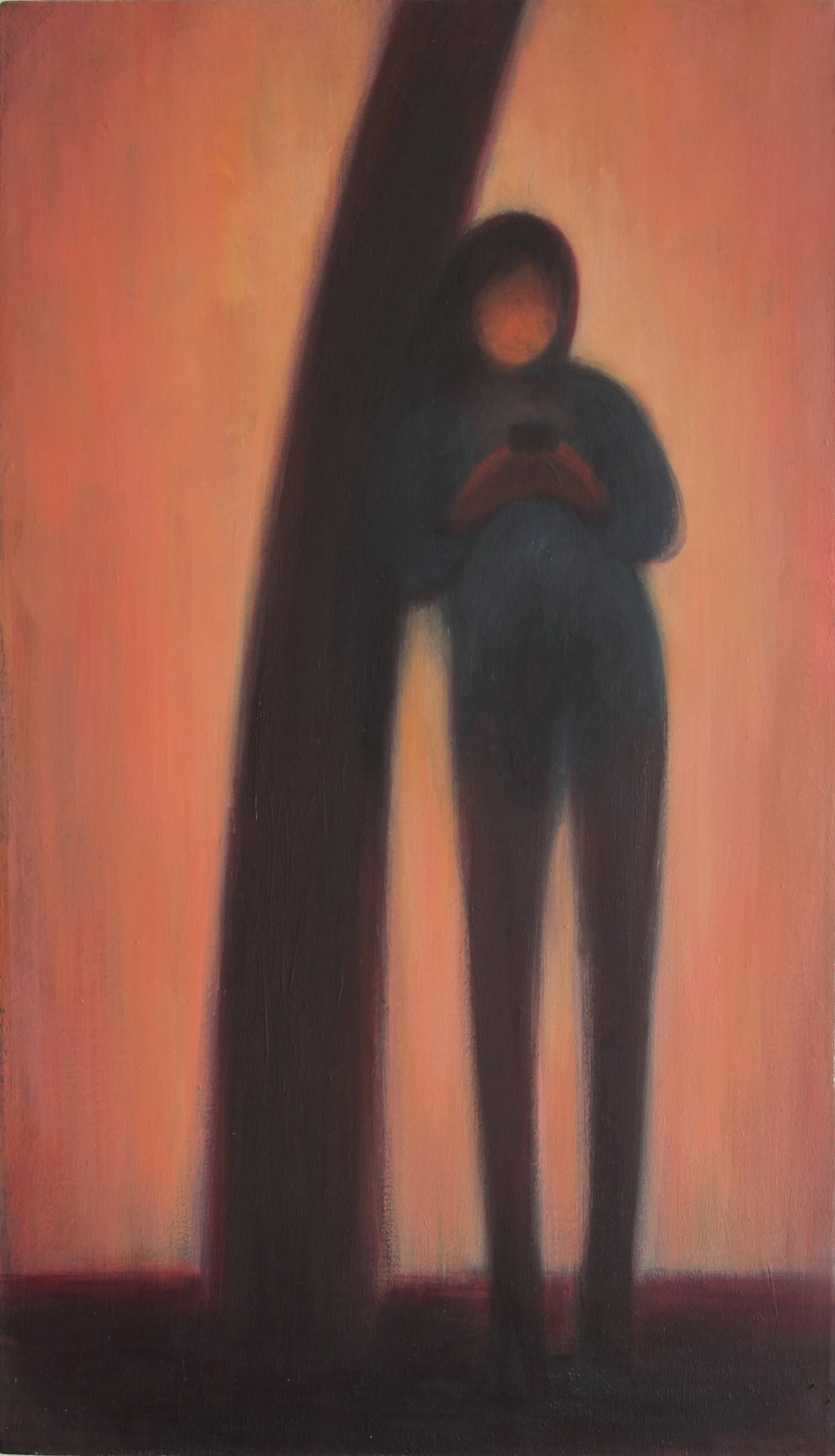 The Same Moon, 2021. Oil on canvas, 70 x 40 cm
