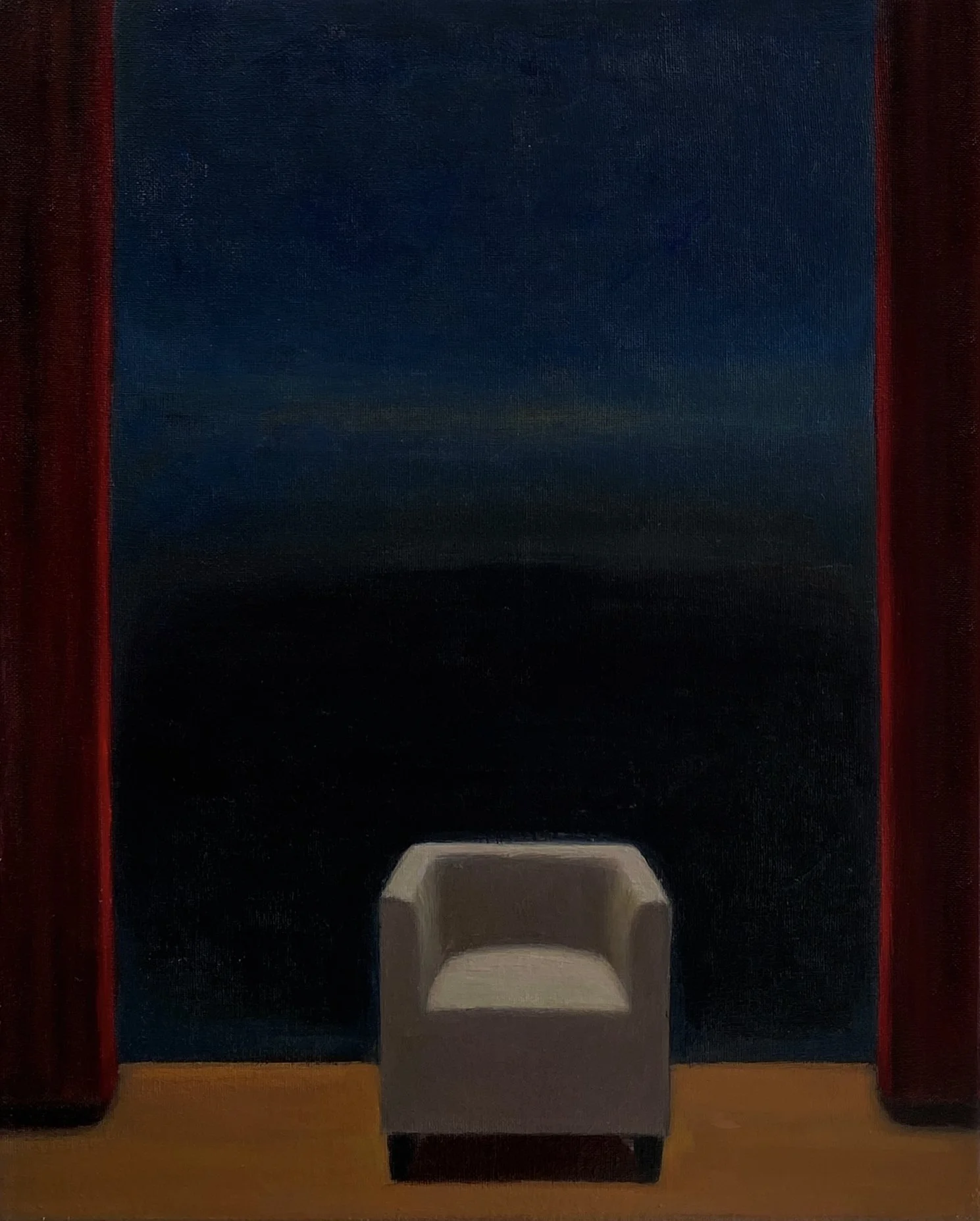 Somewhere Else-IV, 2024. Oil on canvas, 50 x 40 cm
