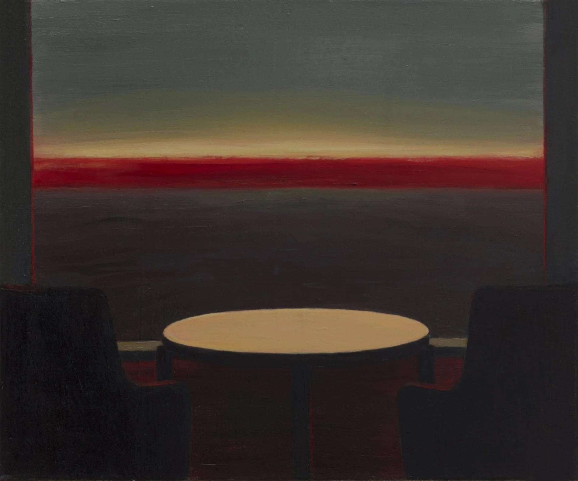 Somewhere Else-II, 2024. Oil on canvas, 50 x 60 cm