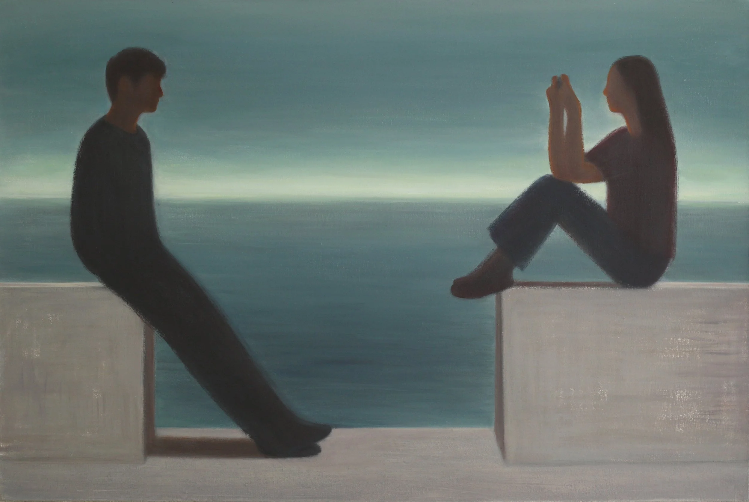 Deep Ocean, 2022. Oil on canvas, 60 x 90 cm