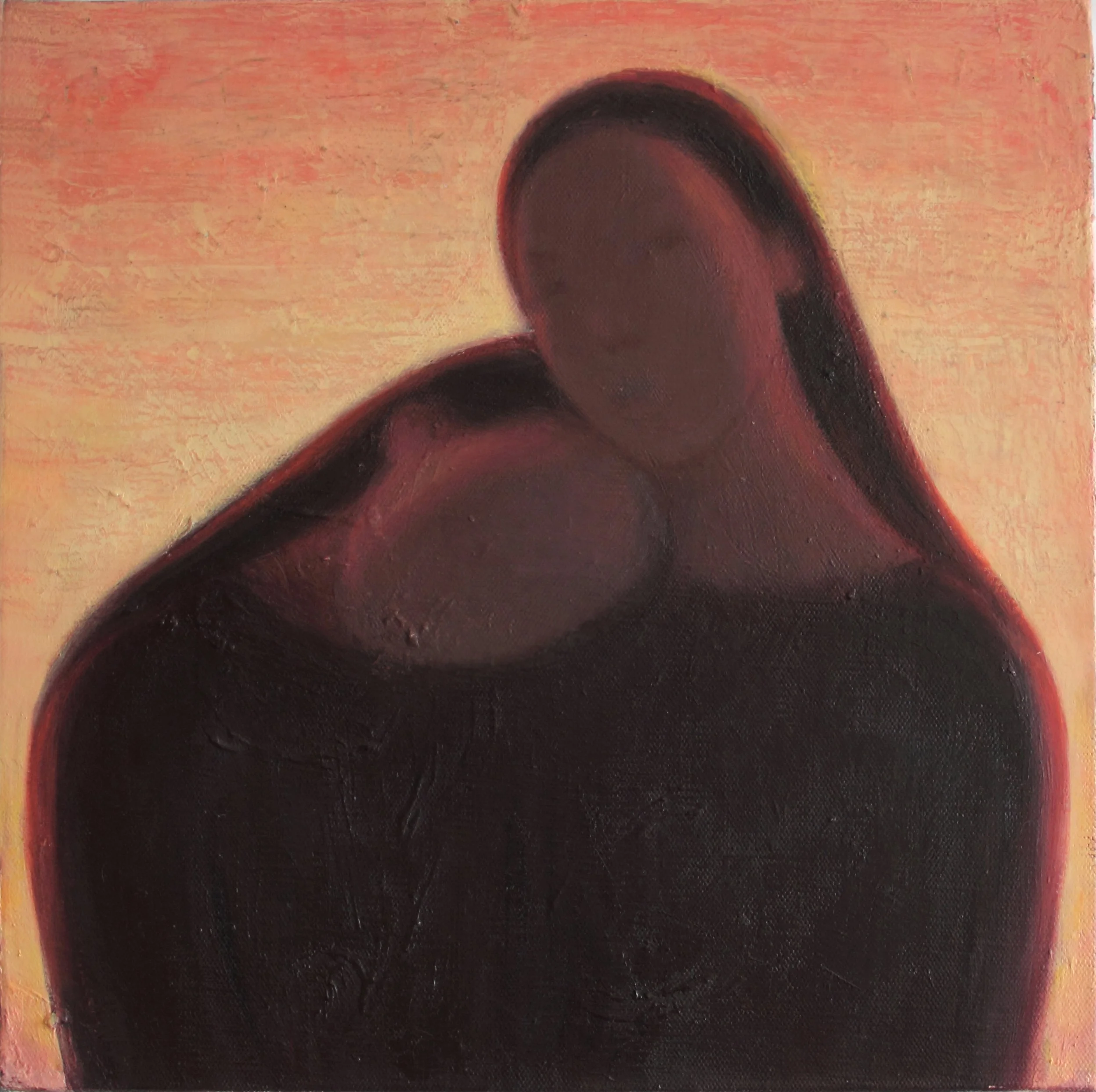 With, 2021. Oil on canvas, 40 x 40 cm